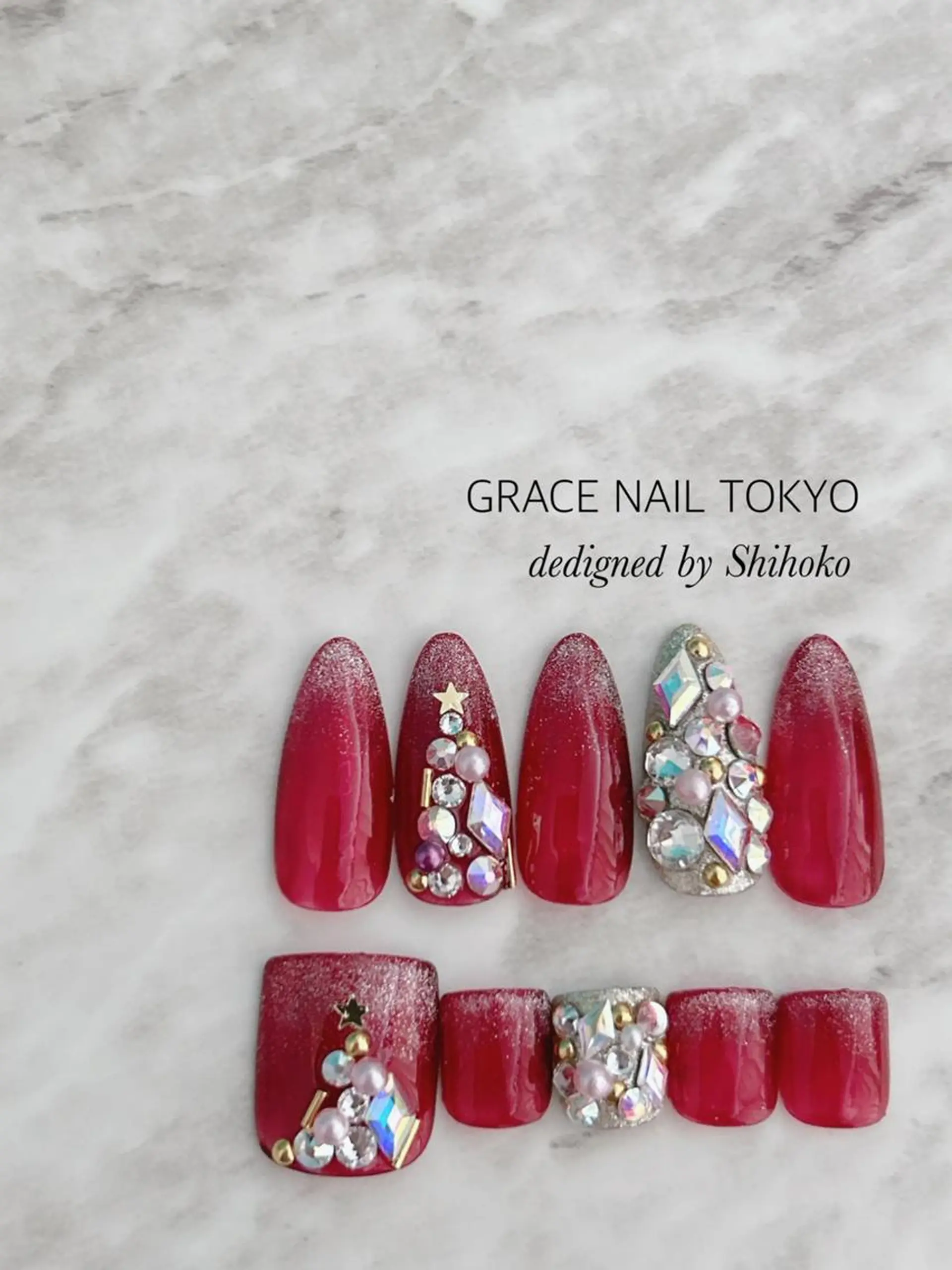 ネイル 冬ネイル クリスマス カノン♡ トップネイリストのネイルデザイン