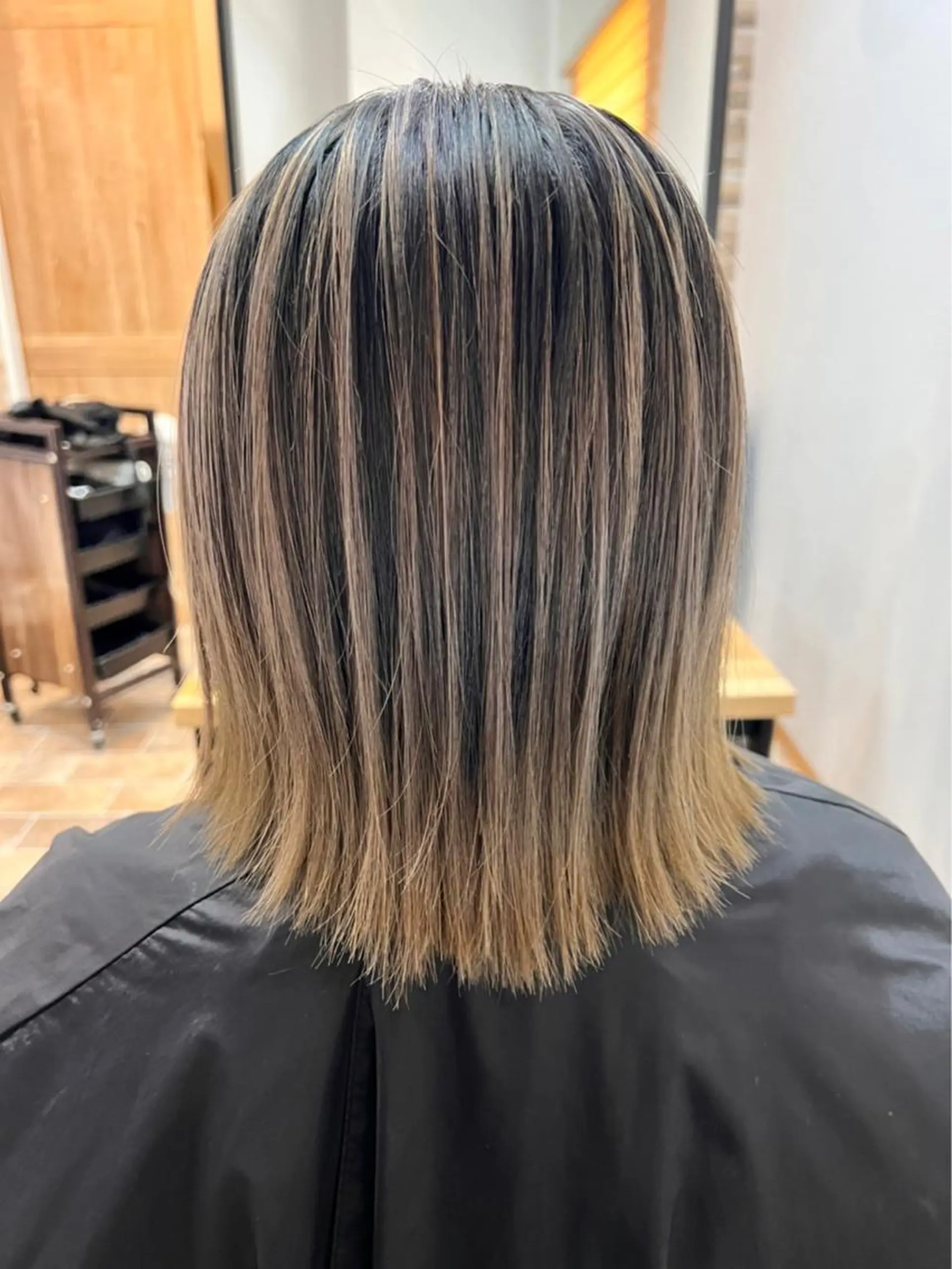 ミディアム カラー ヘアカラー&縮毛矯正 STAR☆RIVERのヘアスタイル