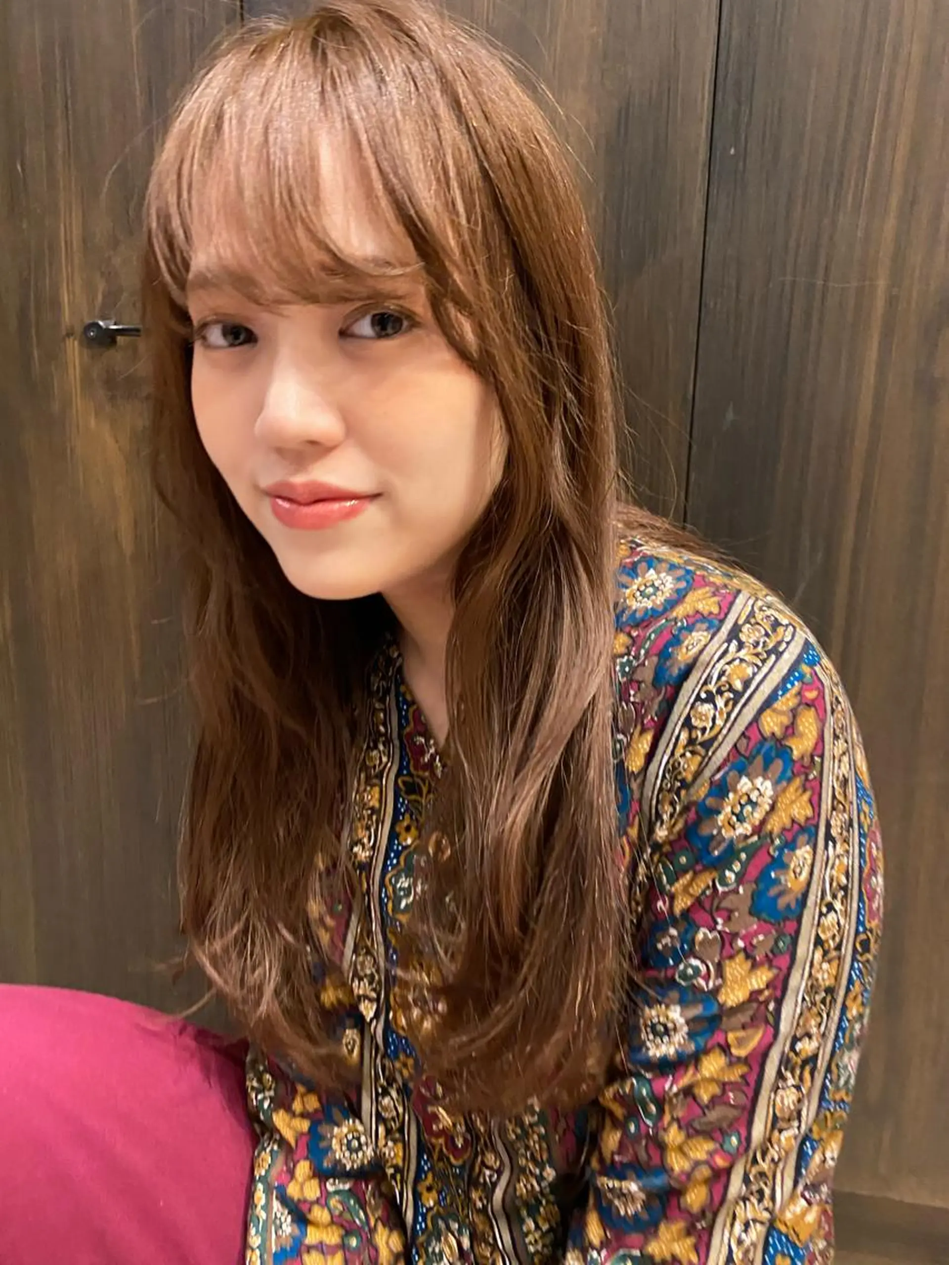 ロング カラー ベージュカラー イルミナカラー カット ヘアカラー non .のヘアスタイル