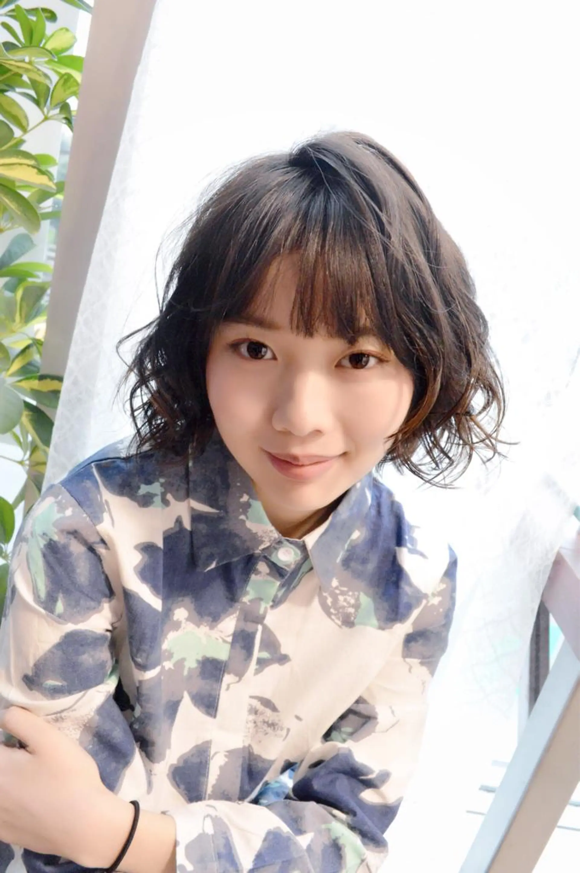 ミディアム パーマ ミディアムパーマ ボブ 星 沙織のヘアスタイル