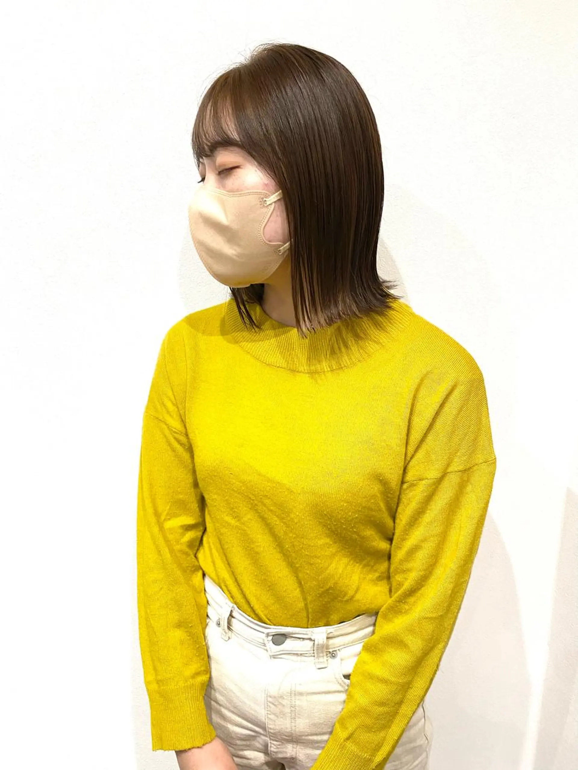 ミディアム カット ヘアカラー トリートメント MYRTLE TSUNODAのヘアスタイル