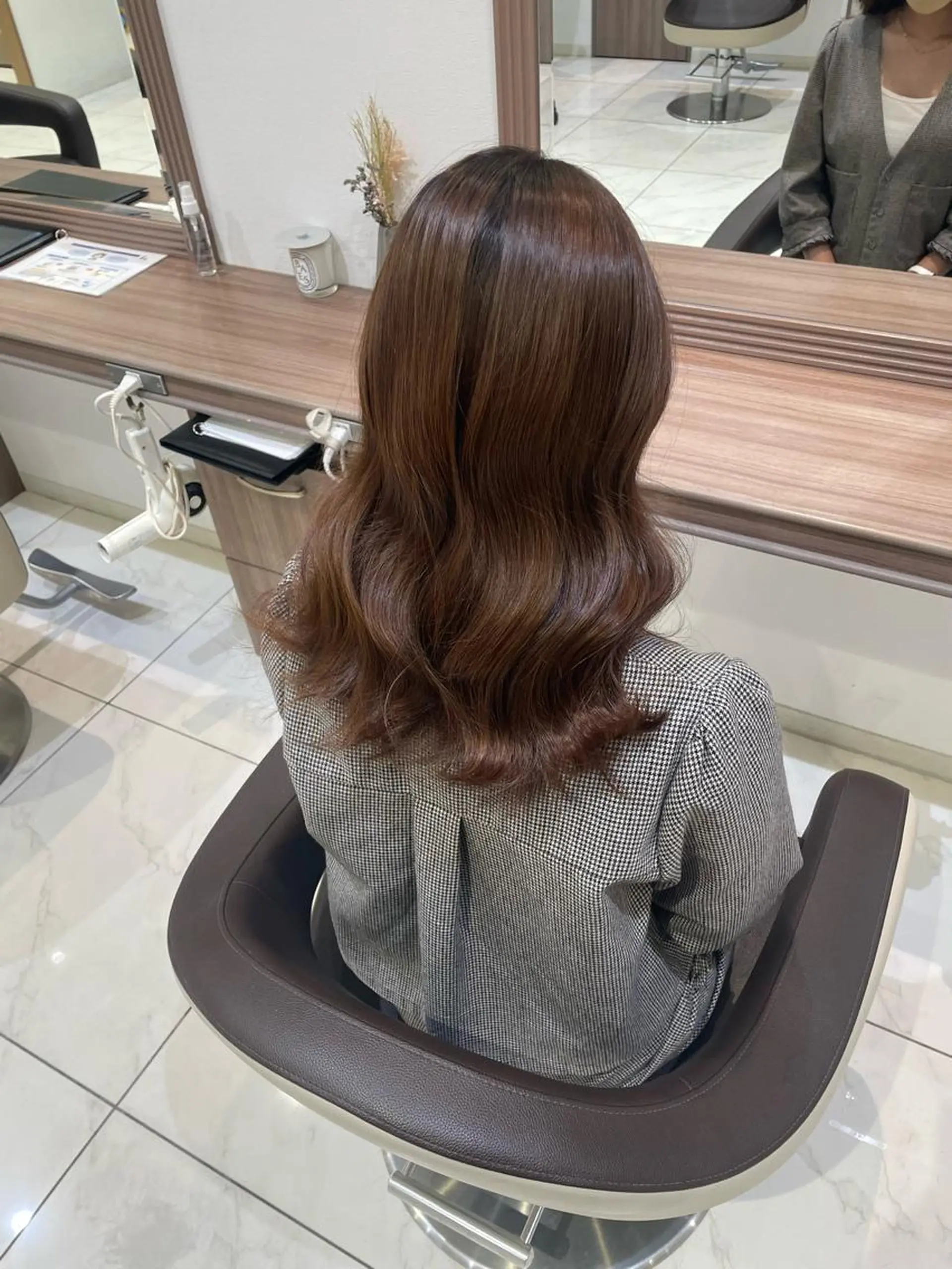 ミディアム カラー 透明感カラー ヘアカラー トリートメント 菊池 遼/透明感 /韓国レイヤー/艶感のヘアスタイル