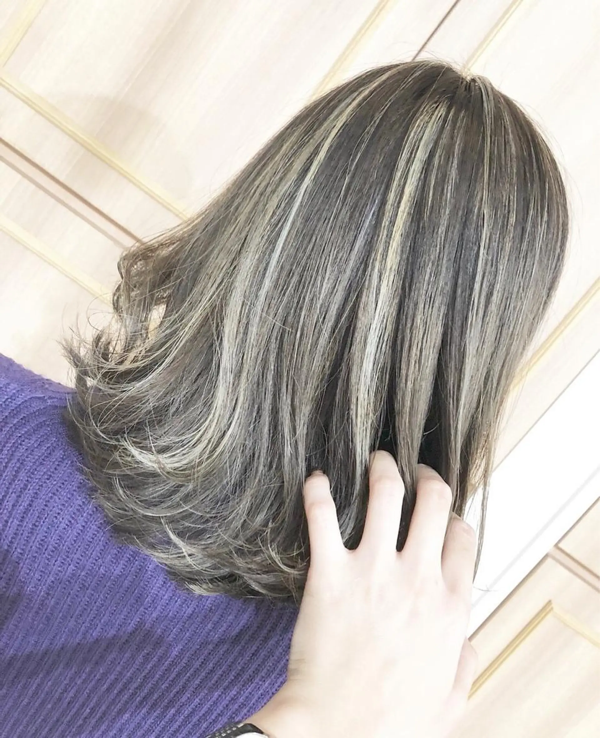 ミディアム 3Dハイライト ハイライト ✨シルクストレート✨ 美髪髪質改善Yukiのヘアスタイル