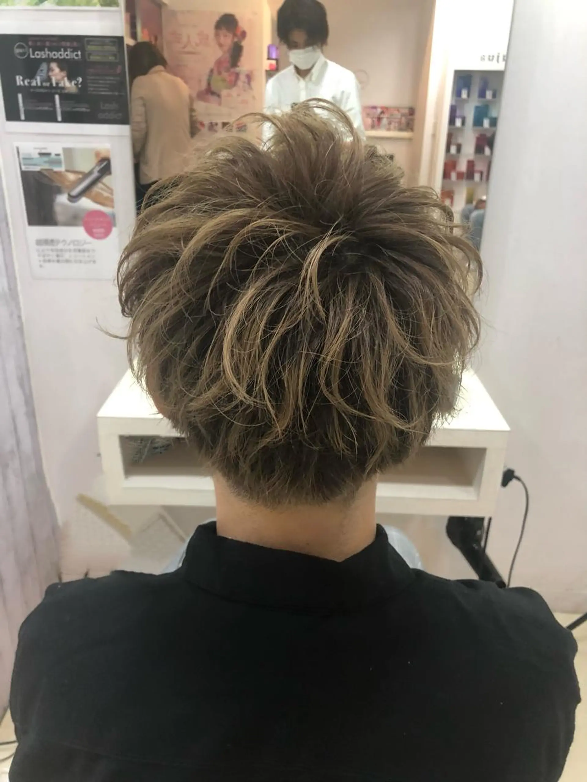 ショート メンズ カット 髪質改善× 白髪ぼかし溝江のヘアスタイル