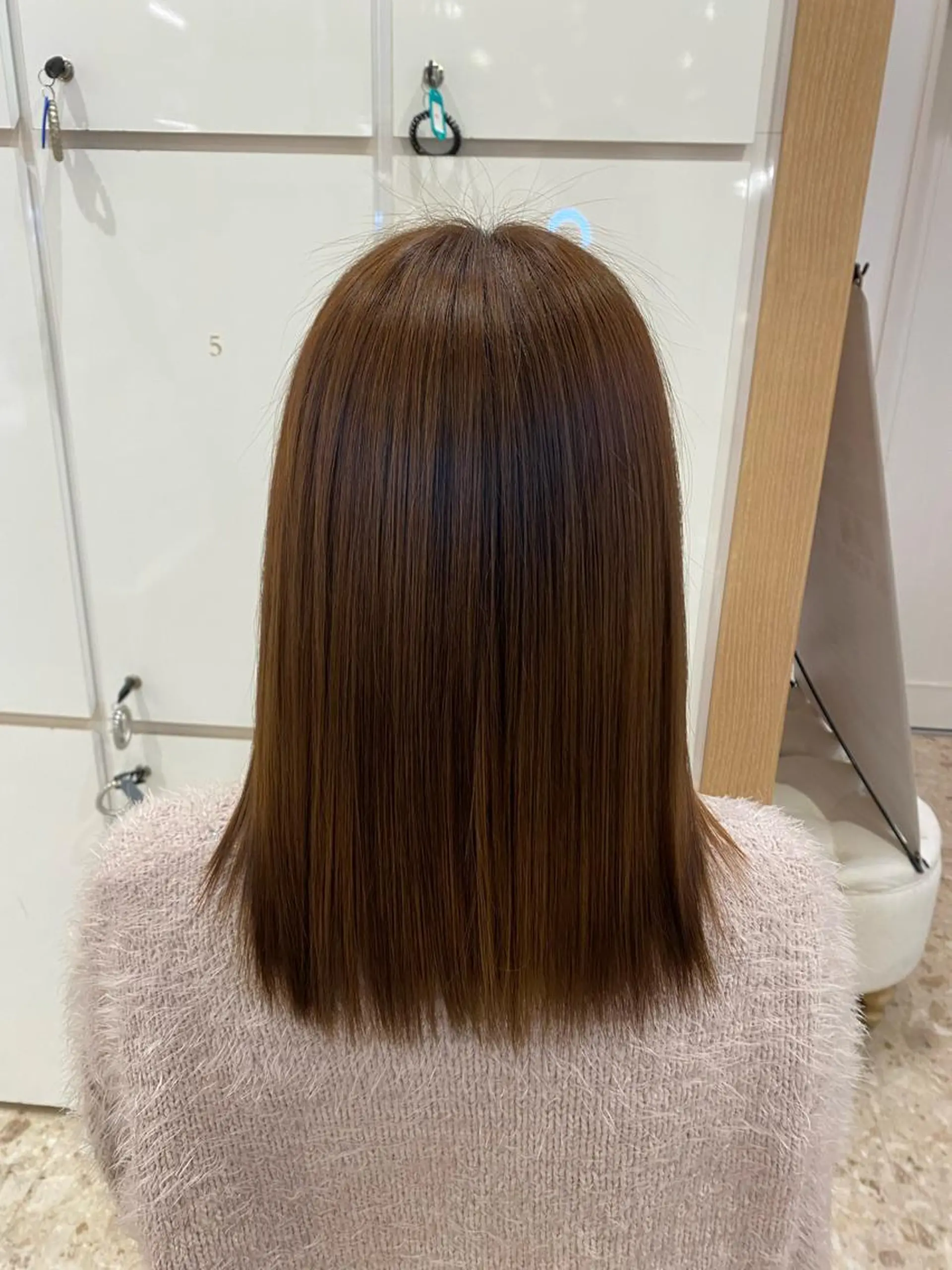 セミロング 髪質改善 トリートメント レイヤー/艶カラー /韓国ヘア/高松のヘアスタイル
