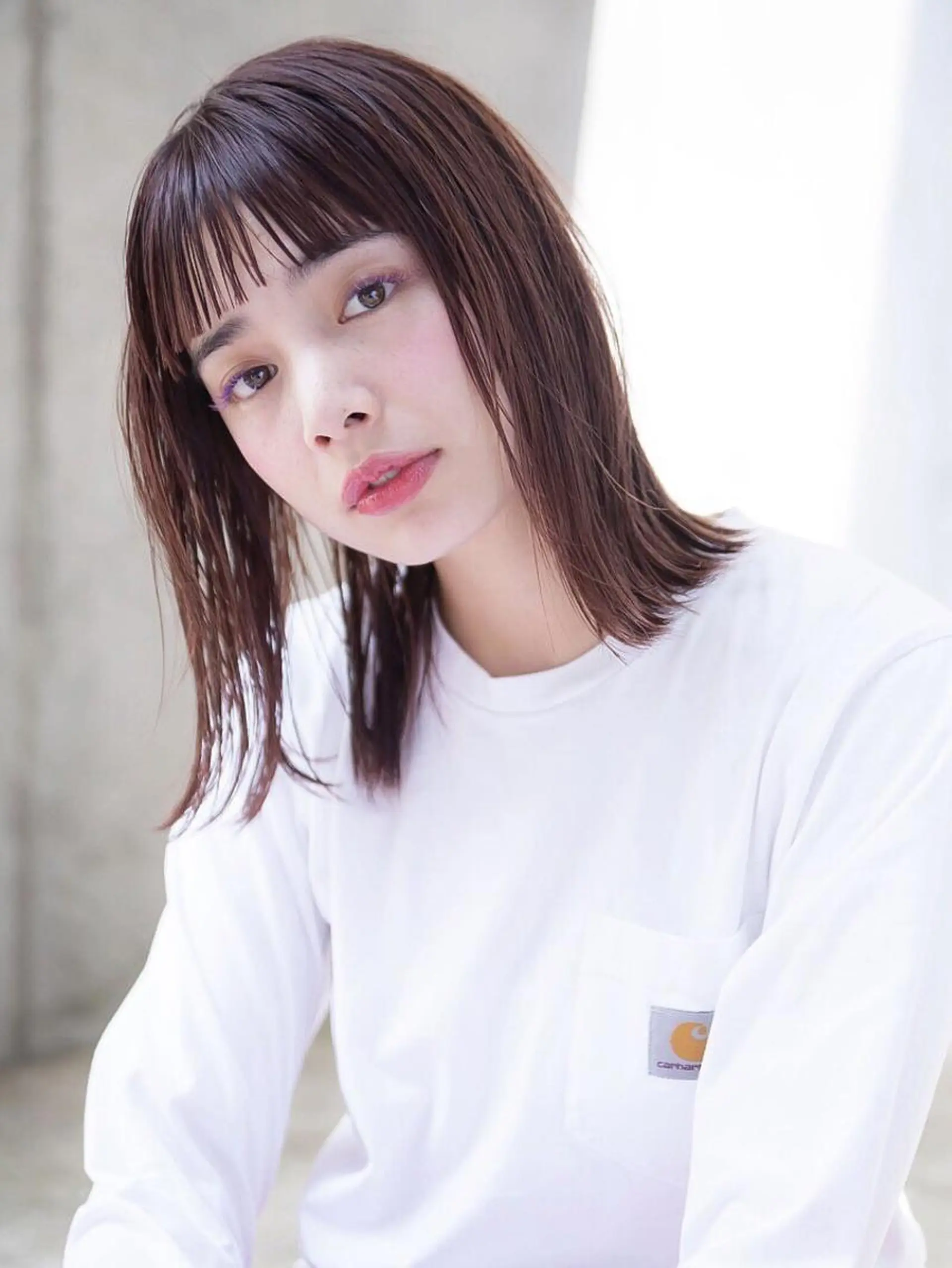 ミディアム カラー ヘアアレンジ ミニボブ/ブリーチ 🌈MISATOのヘアスタイル