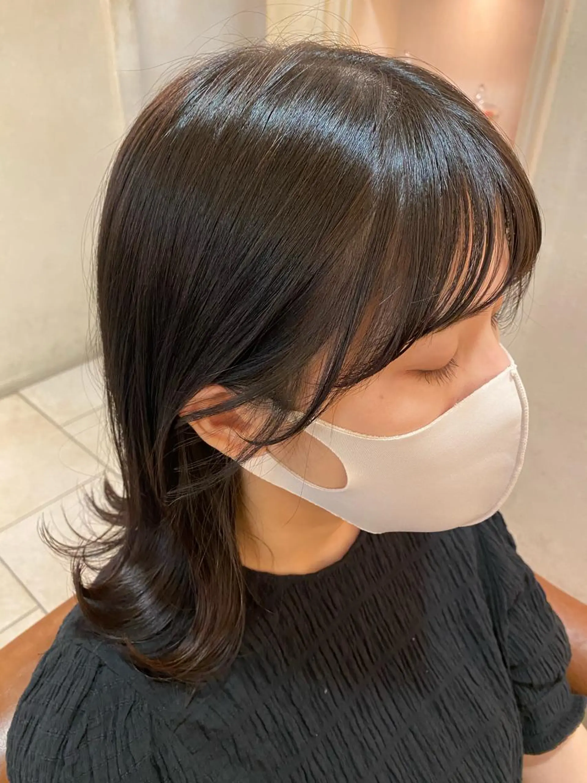 ミディアム 顔周りカット 井上 日菜乃のヘアスタイル