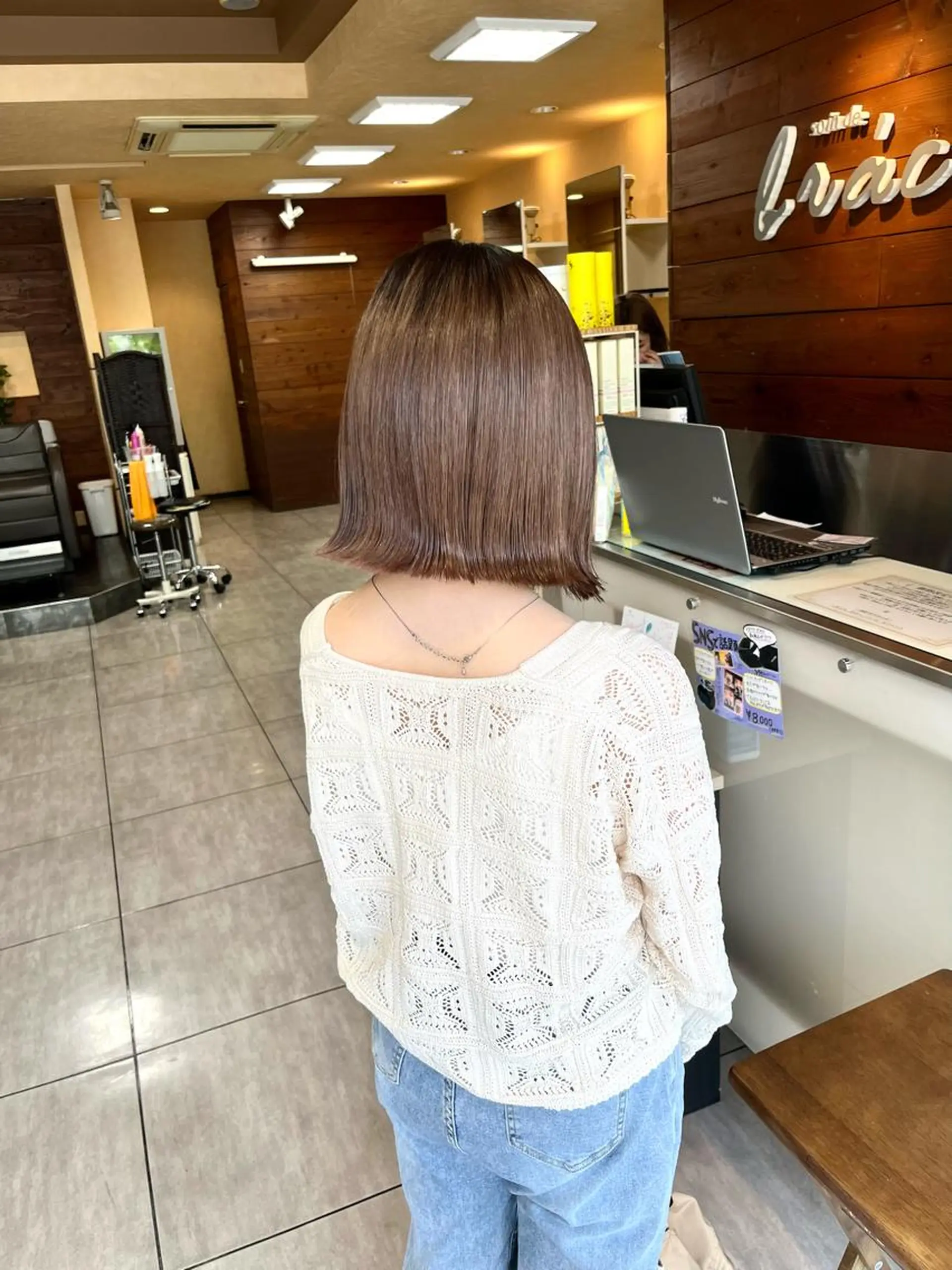 ミディアム カラー ヘアアレンジ インナー×縮毛矯正 ピンクカラー澤井里菜のヘアスタイル