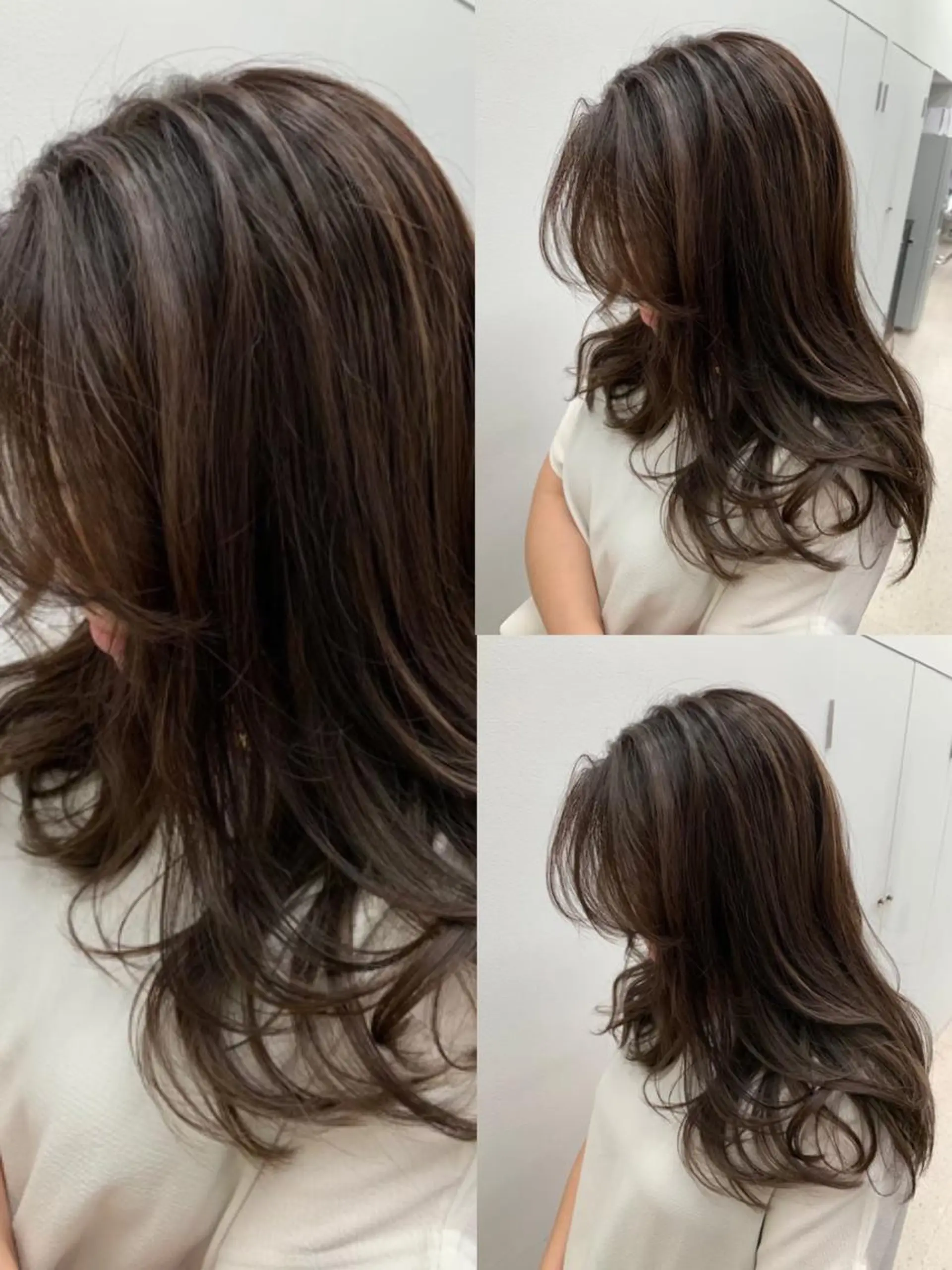 セミロング ハイライト 髪質改善 小顔カット メンズ特化美容師/ 新井　洸太のヘアスタイル