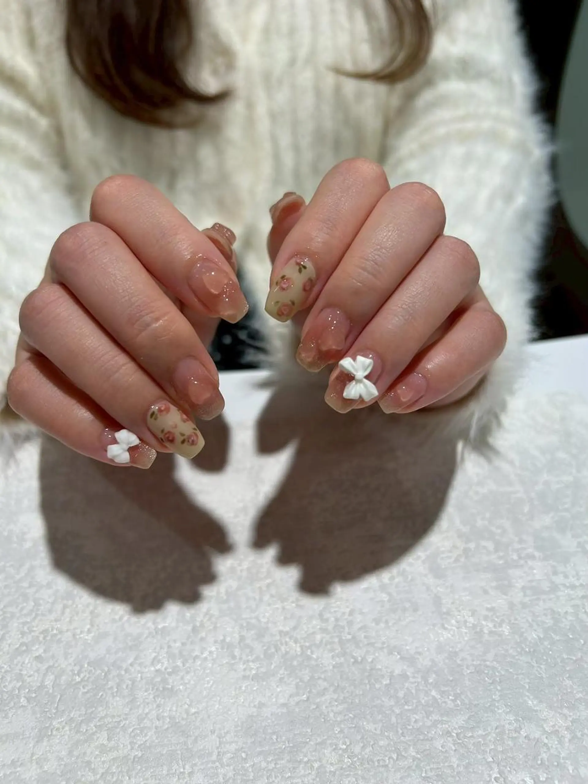 ネイル 桜ネイル ピンク 春ネイル ハンドネイル シンプルネイル KAYAのネイルデザイン