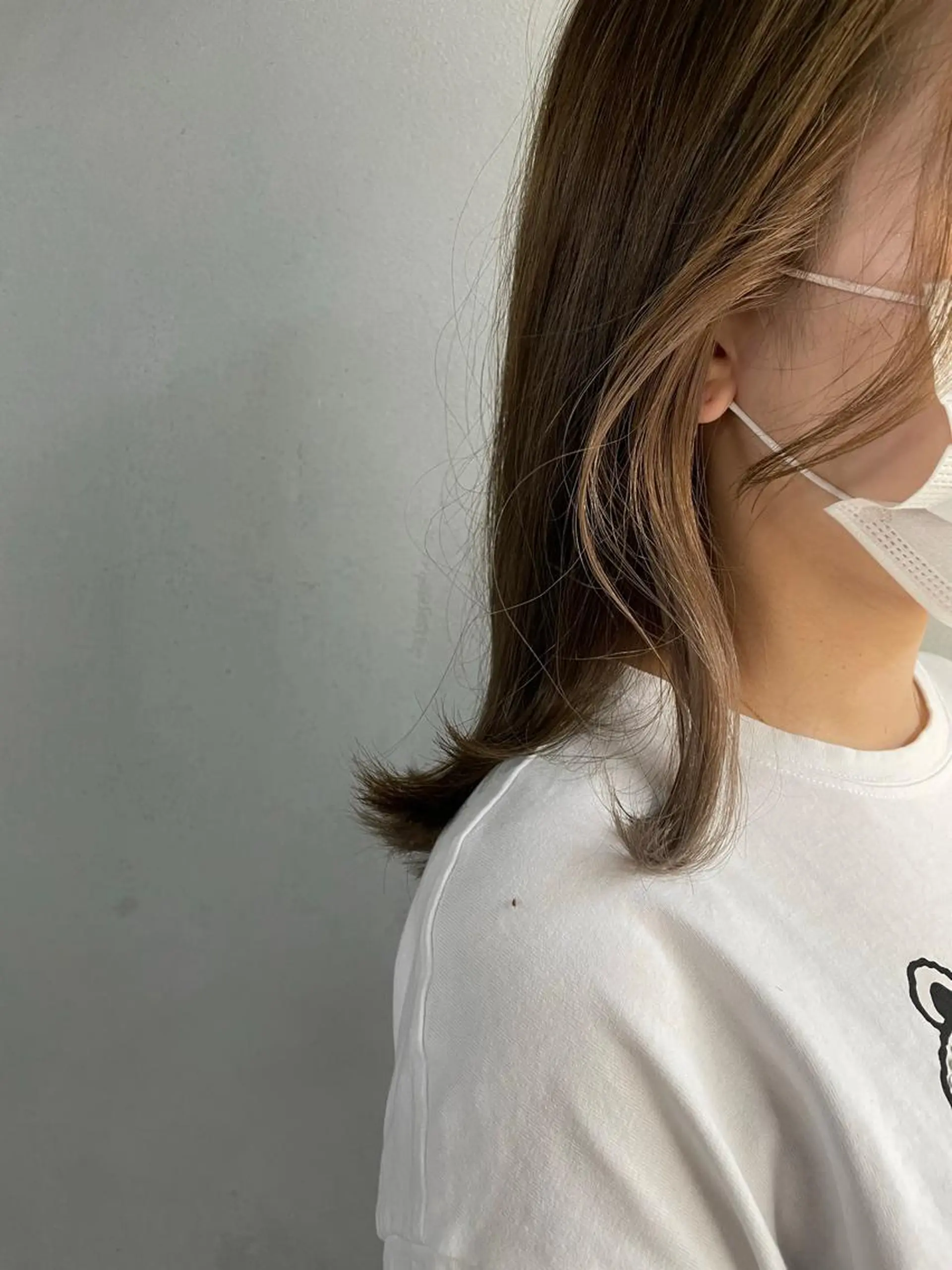 ミディアム カラー パーマ ヘアアレンジ メンズ キッズ ネイル マツエク・マツパ アイブロウ ベージュカラー #tag 稗田綾加のヘアスタイル