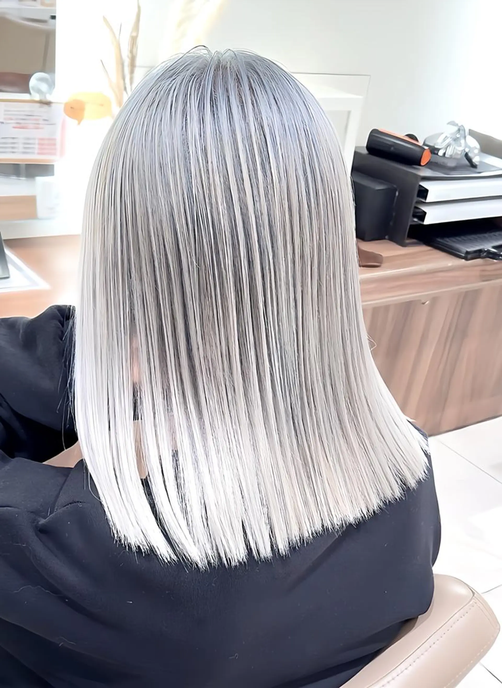 セミロング カラー ブリーチ 髪質改善 ヘアカラー ＡＳＨ大宮/ブリーチ 髪質改善/カラーのヘアスタイル