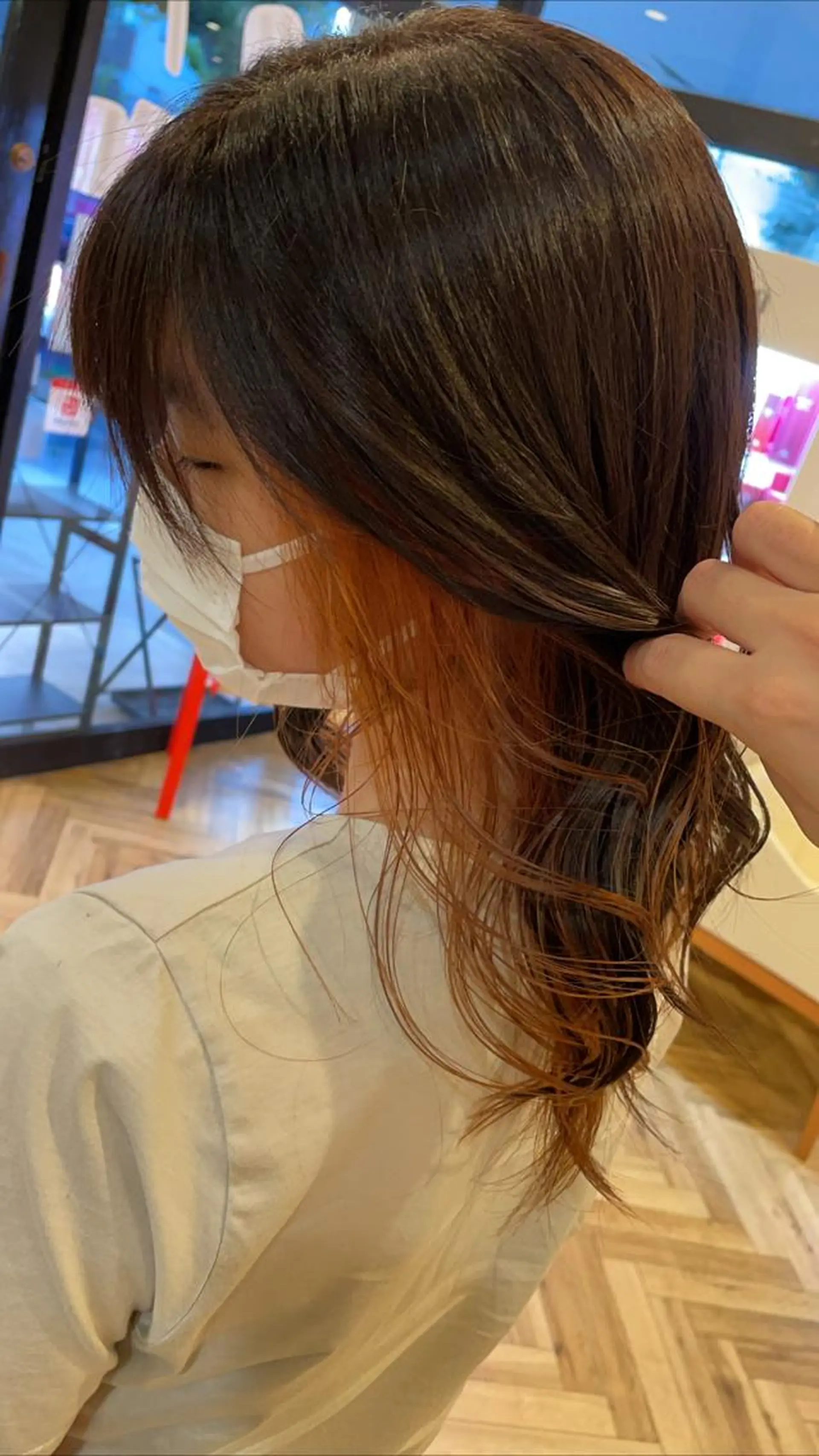 セミロング カラー ブリーチ インナーカラー Gain所属・Gain Nanamiのエステ・リラクイメージ