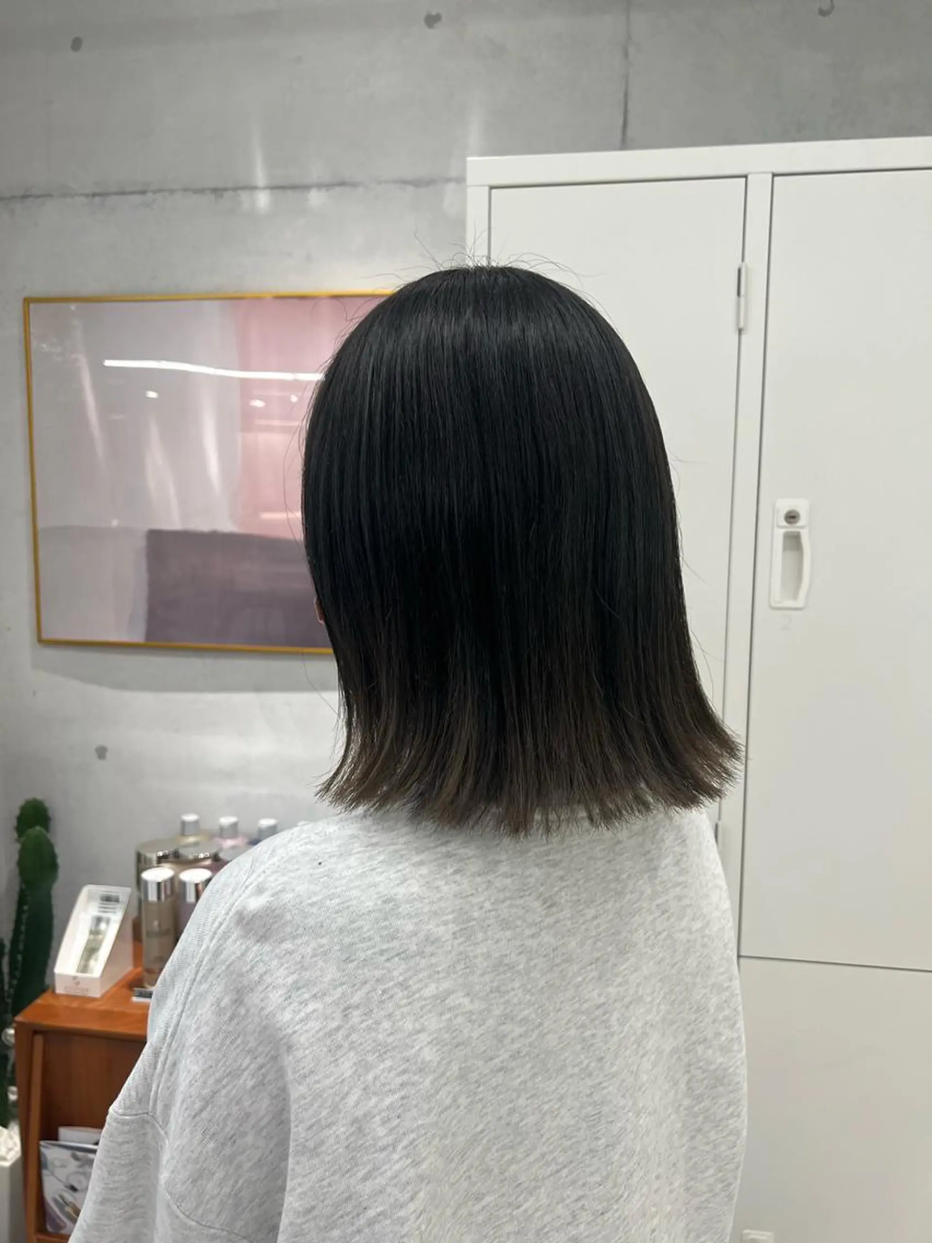 ミディアム カラー グレージュ オリーブグレージュ オリーブグレー ヘアカラー トリートメント 韓国ヘア☁️ mitsukiのヘアスタイル