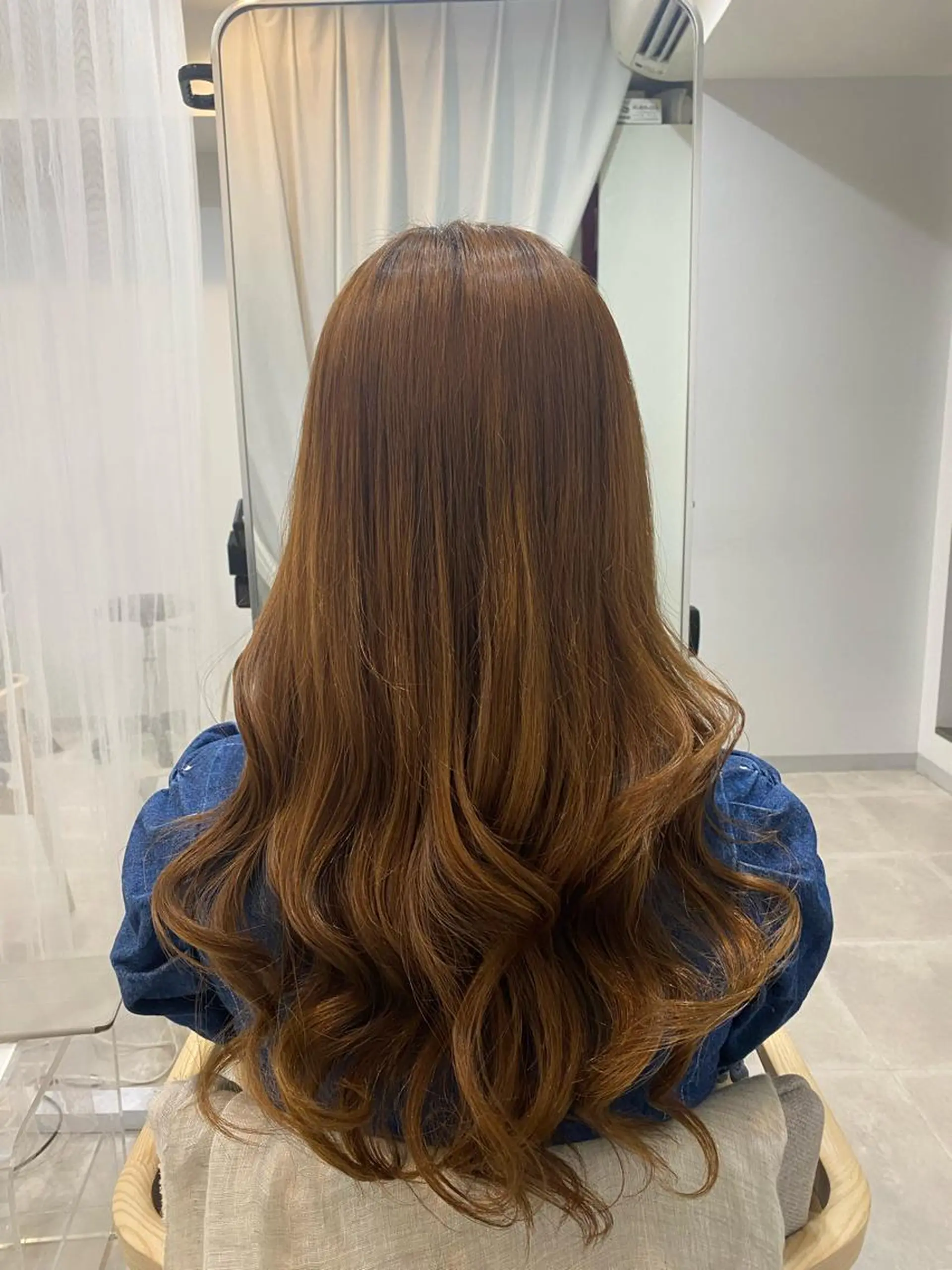 ロング 縮毛矯正 カット ヘアカラー トリートメント 谷川 李奈のヘアスタイル