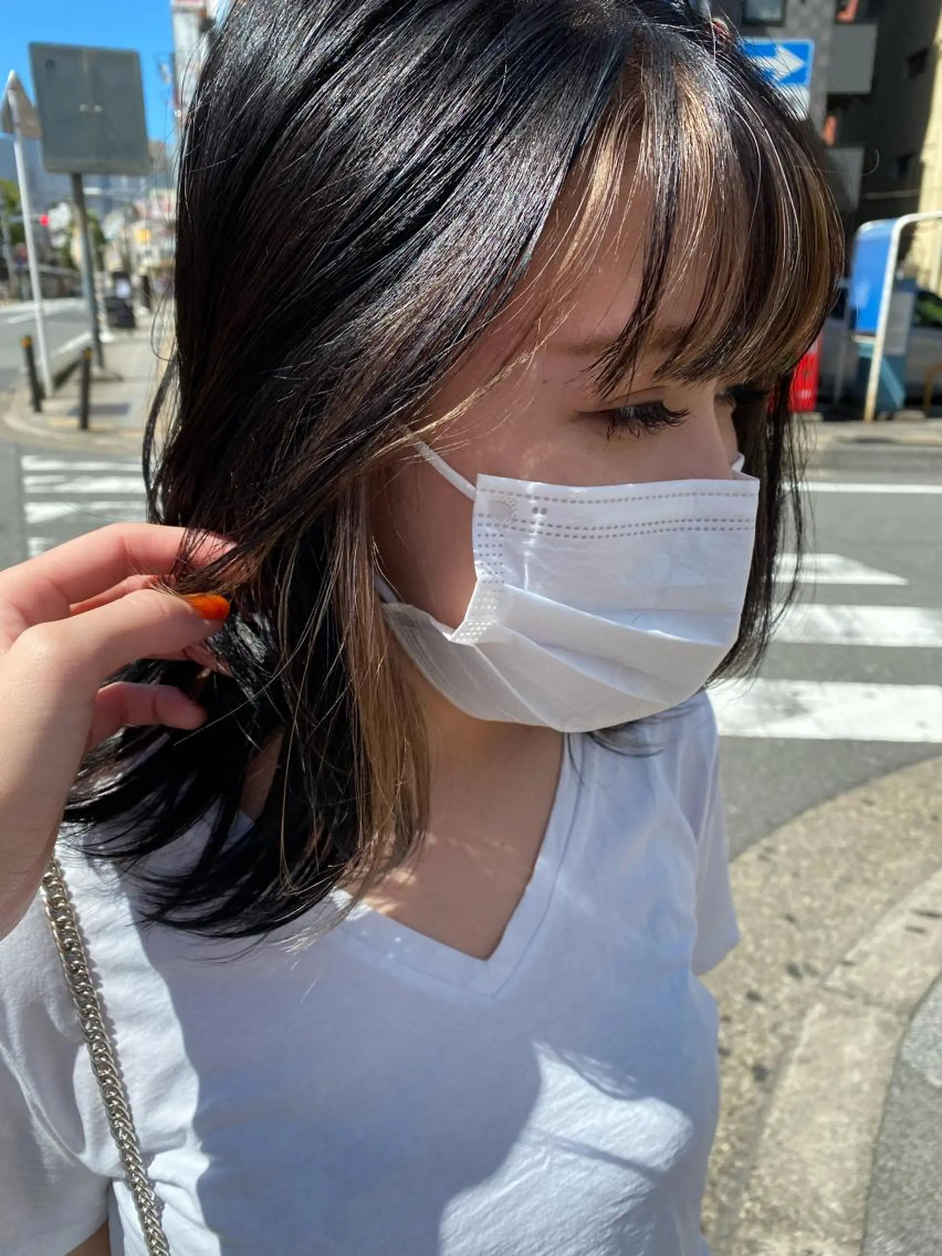 ミディアム カラー maeda yumiのヘアスタイル