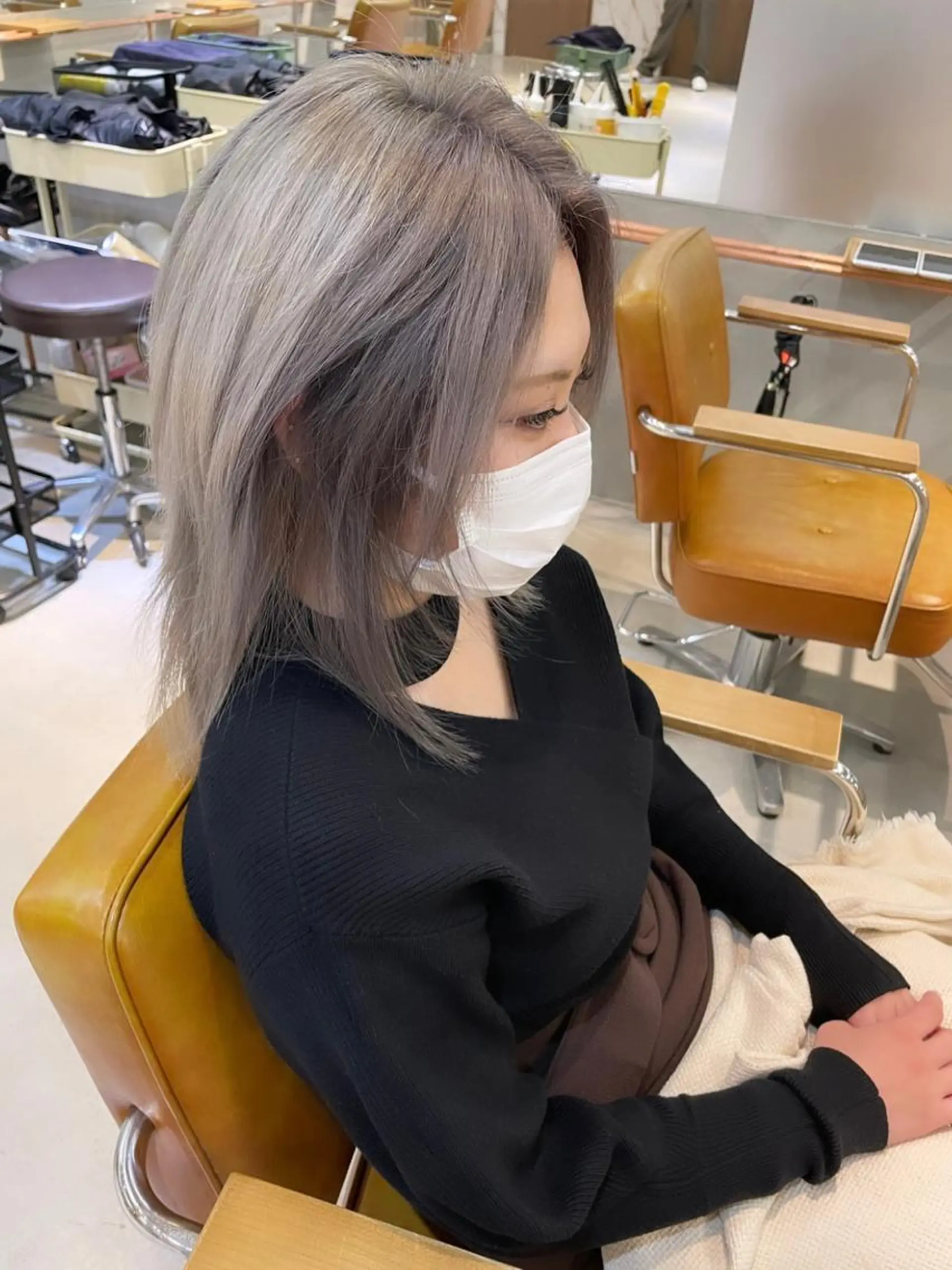 セミロング カラー ツートーンカラー 韓国風ヘア ヘアカラー トリートメント ヘアセット 💎韓国風レイヤー /ボブ💎Namiのヘアスタイル