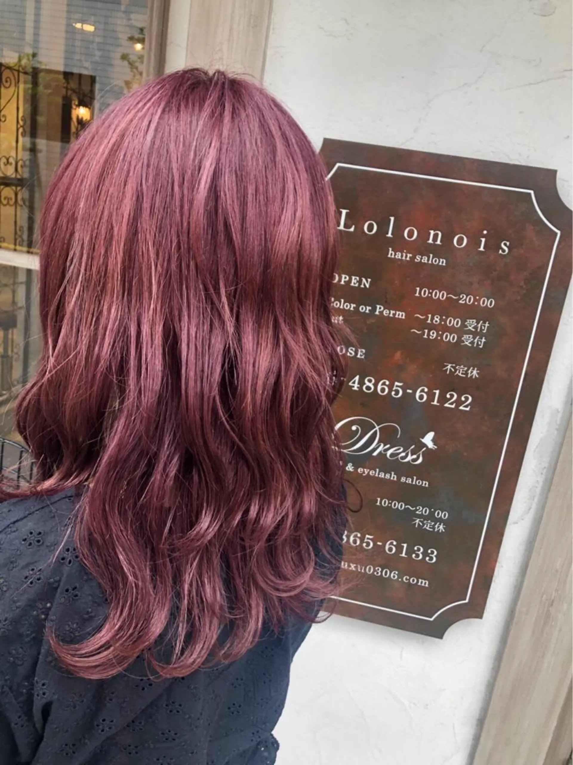 ミディアム カラー ブリーチ ピンクカラー バイオレットカラー 美髪・髪質改善 有田怜平のヘアスタイル