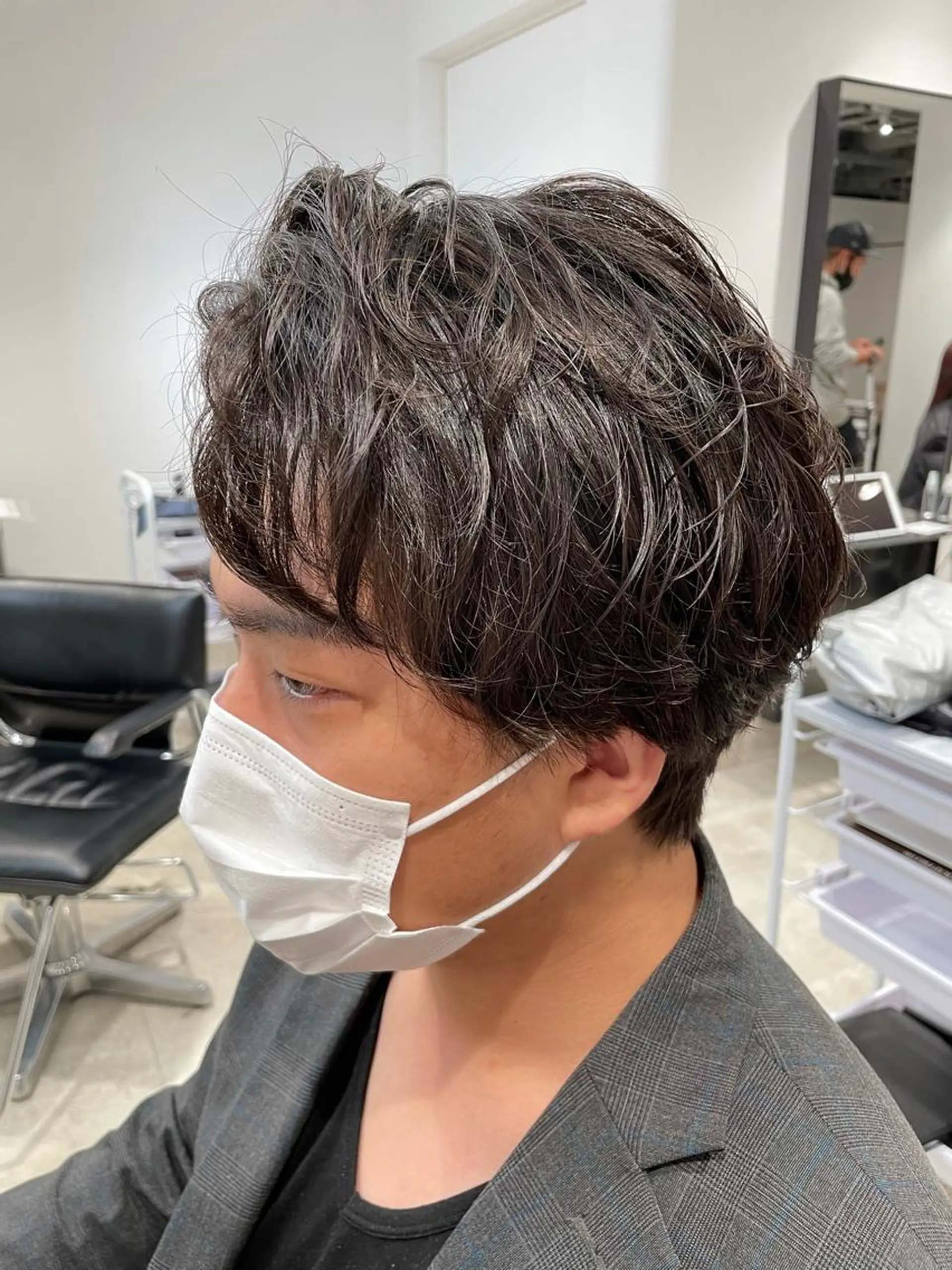 ショート カラー パーマ ヘアアレンジ メンズ パーソナルカラー合わ せたカラー🤍なつみのヘアスタイル