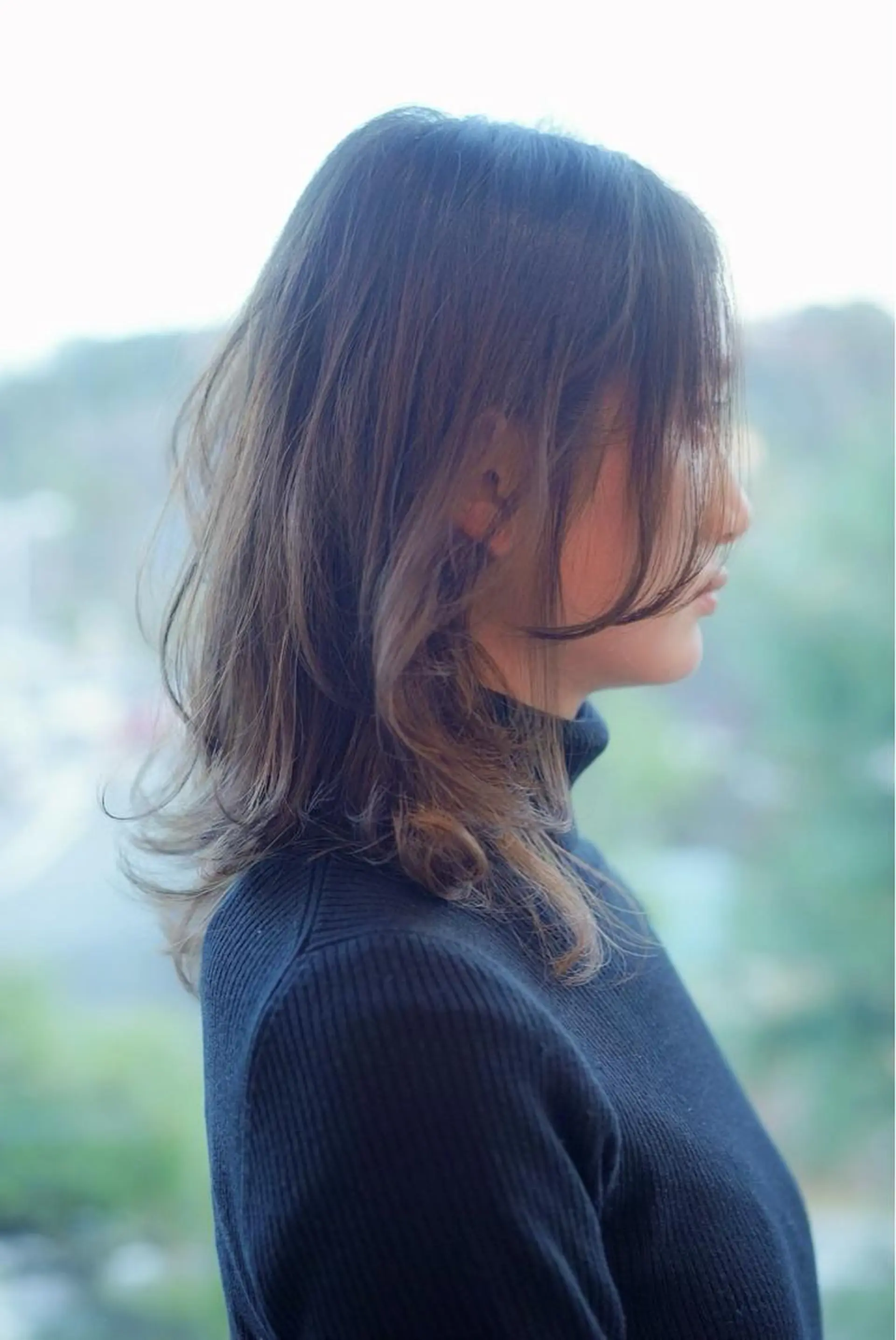 ミディアム カラー ナガス カズアキのヘアスタイル
