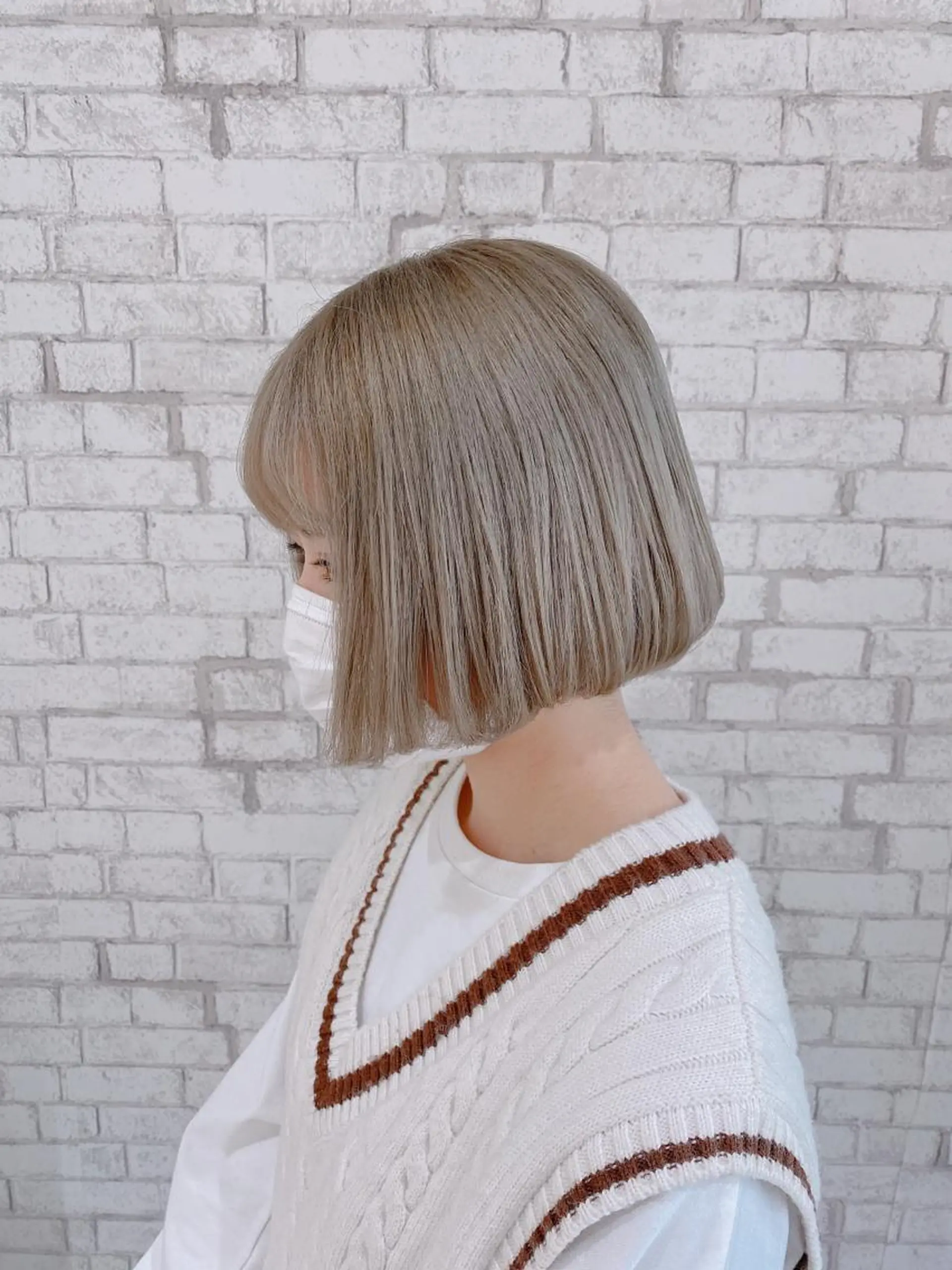ミディアム カラー ヘアアレンジ ブリーチなし艶カラー 東家のヘアスタイル