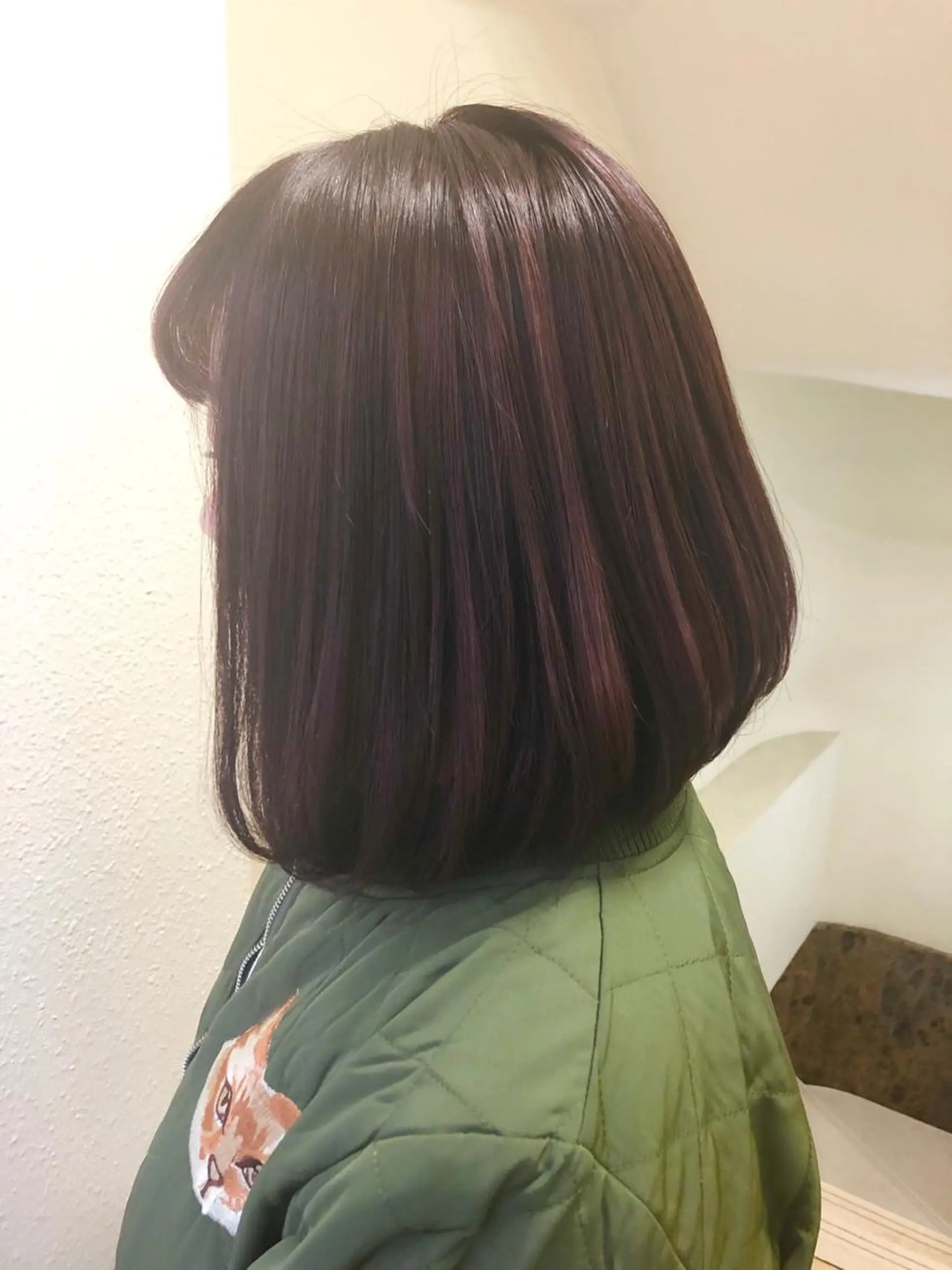 ミディアム カラー クボキ サヤのヘアスタイル