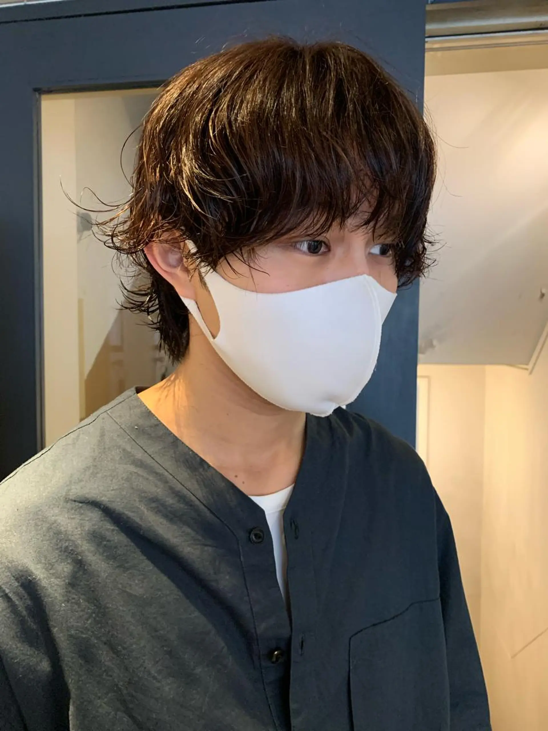 ショート カラー パーマ ヘアアレンジ メンズ キッズ ネイル マツエク・マツパ メンズパーマ メンズウルフカット ウルフカット メンズネイル ウルフレイヤーカット /チヒロのヘアスタイル