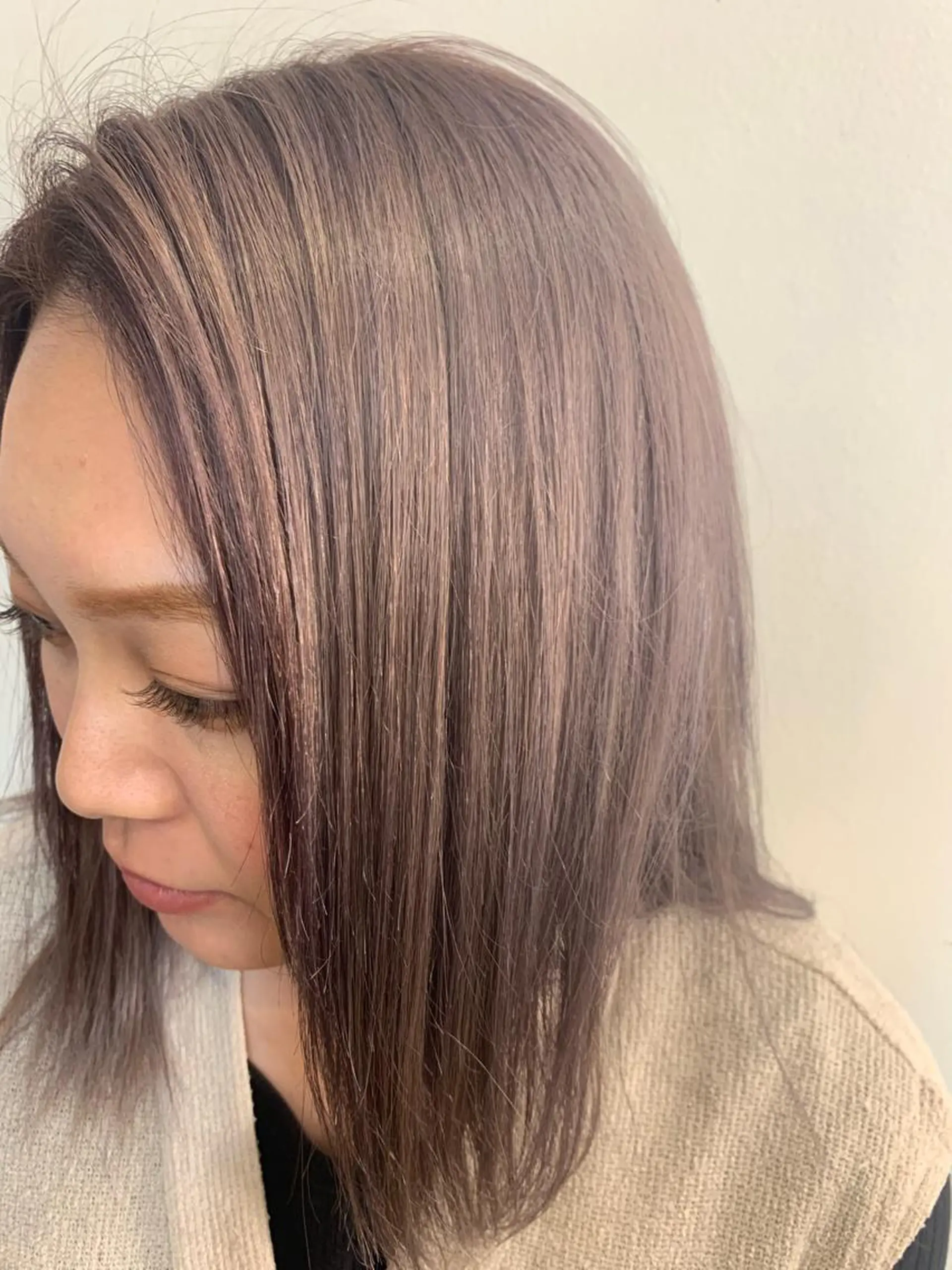セミロング パープルカラー SATO RISAのヘアスタイル