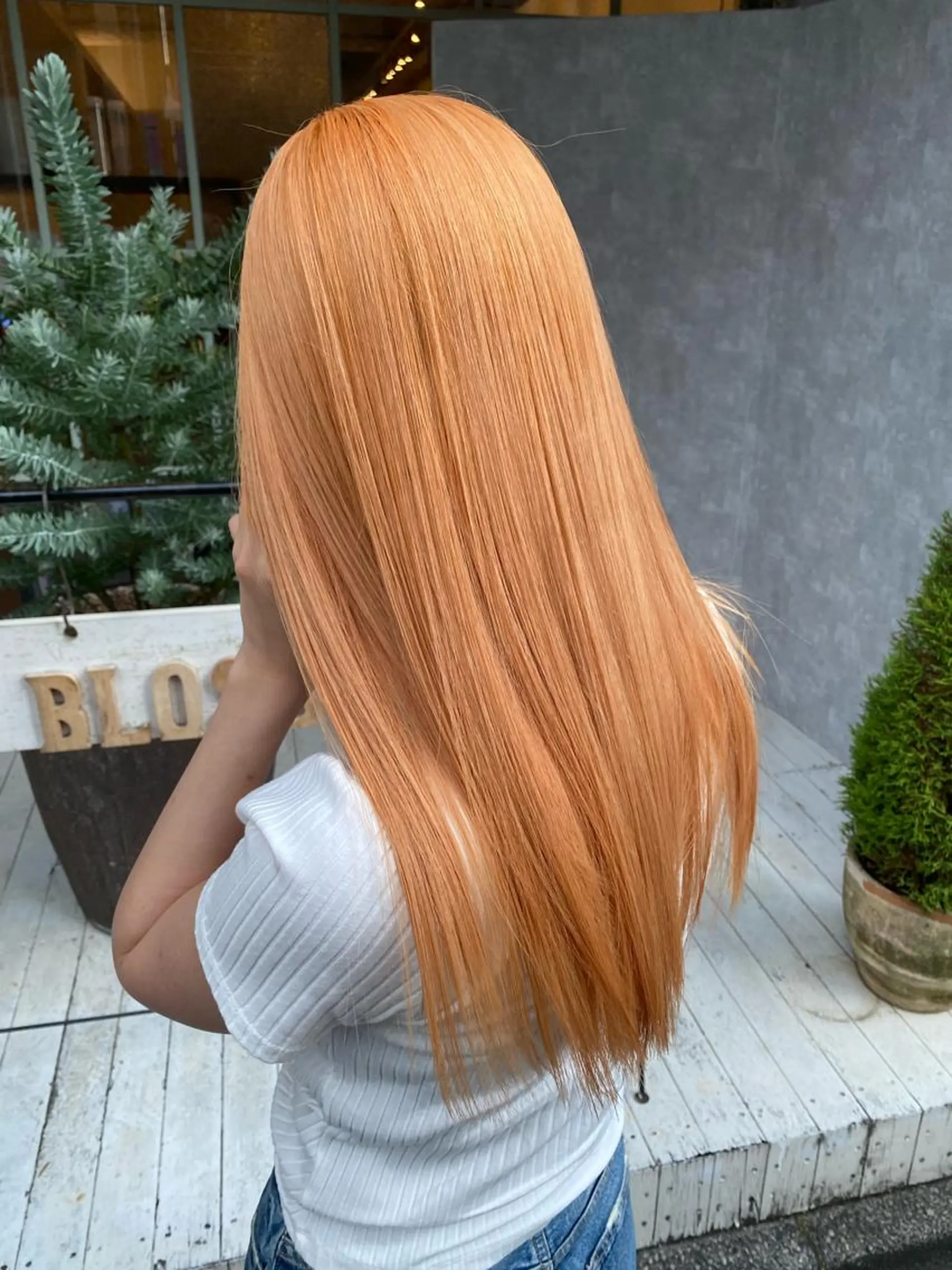 セミロング カラー 縮毛矯正 トリートメント 入江 允のヘアスタイル