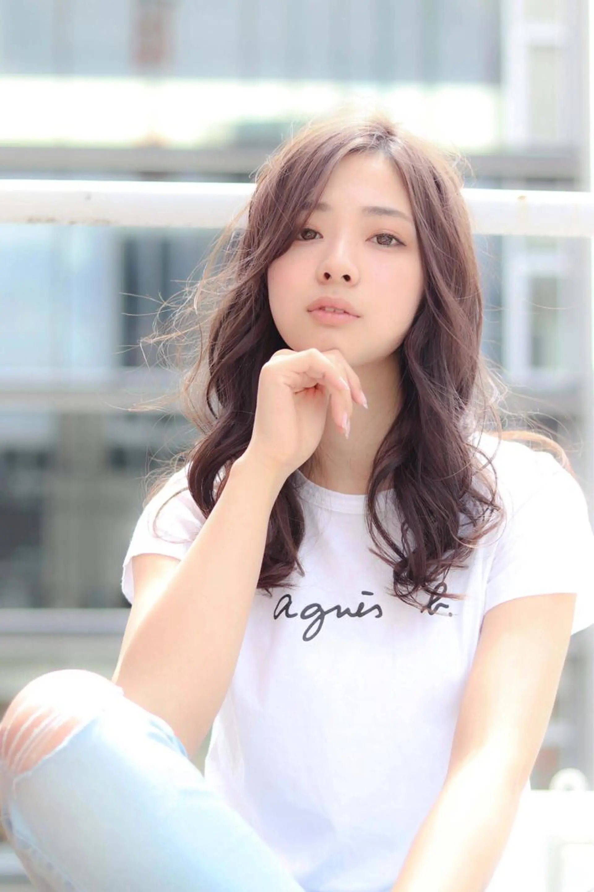 セミロング カット ヘアカラー トリートメント 髪質改善🌈縮毛矯正 荻原　達矢のヘアスタイル