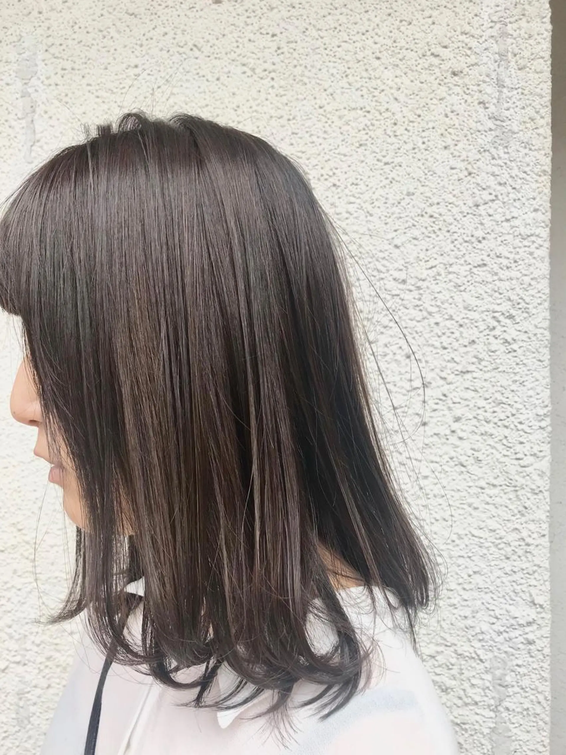 ミディアム カラー ニュアンスパーマ/ レイヤー/茶屋町のヘアスタイル