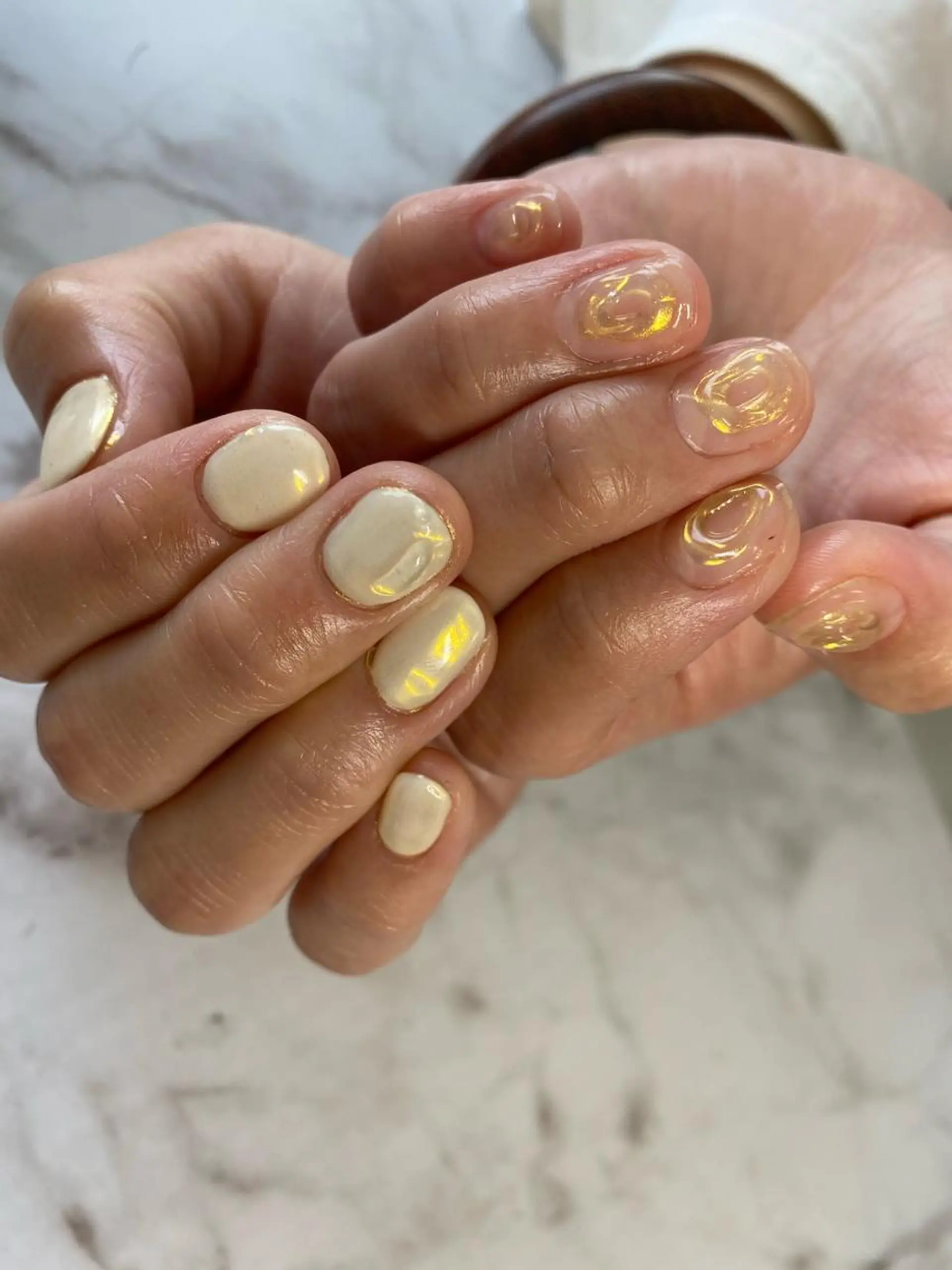 ネイル ミラーネイル ニュアンスネイル JIFFY nailstudioのネイルデザイン