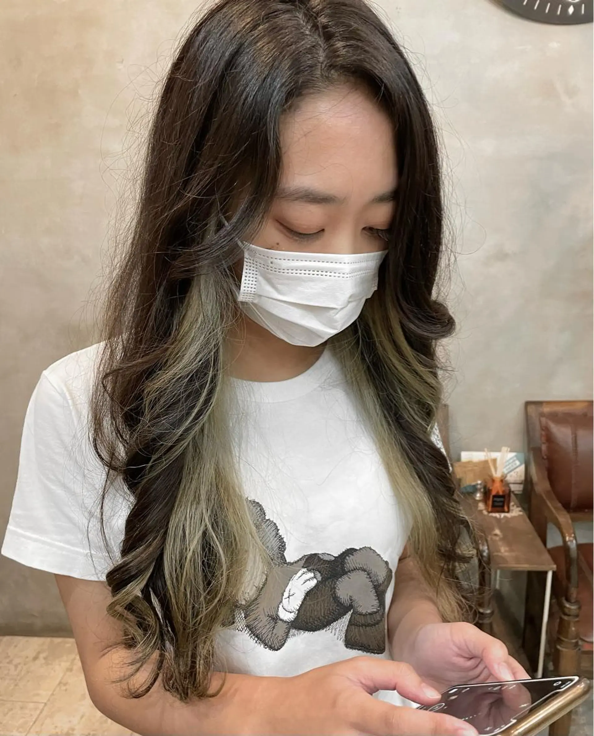 ロング カラー ヘアカラー トリートメント 【ピンク/韓国ヘア/ ヘアセット】亜海のヘアスタイル