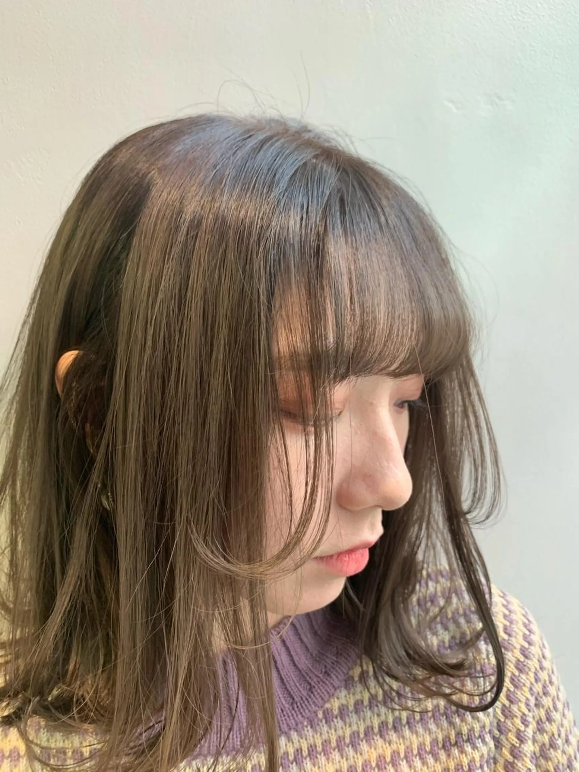 セミロング カラー ヘアカラー トリートメント 怪我のため6月末 復帰予定田中瑞希🍃のヘアスタイル