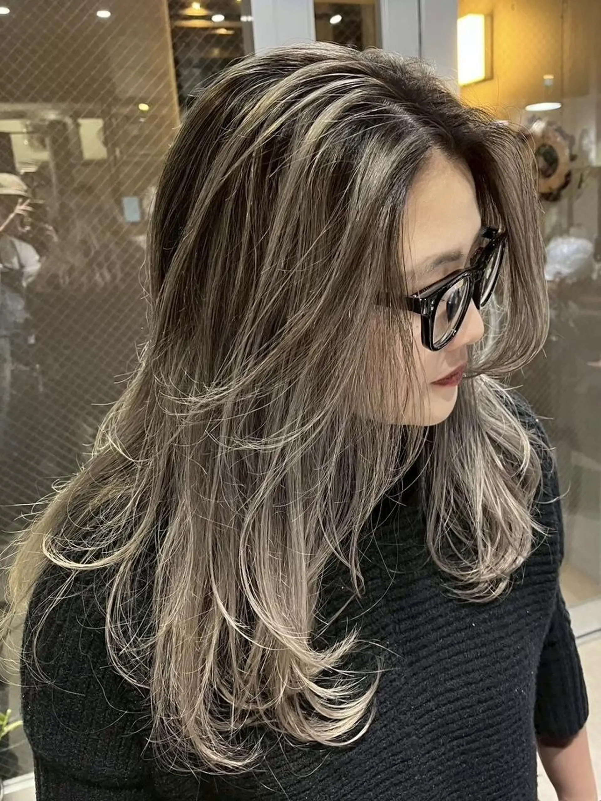 ミディアム カット ヘアカラー トリートメント ARCANAブリーチ ダブルカラー🌟原宿のヘアスタイル