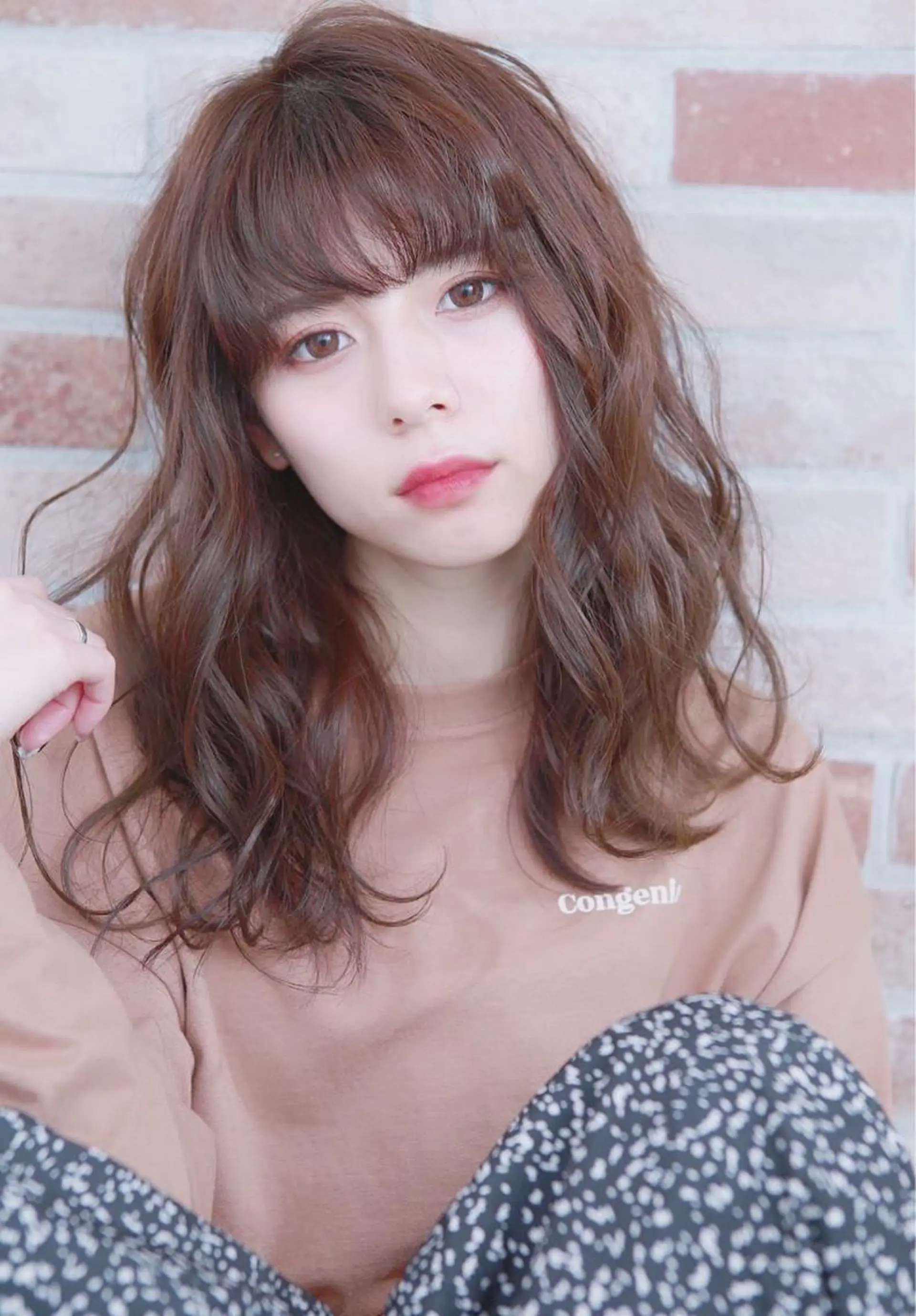 セミロング カラー 黒川 真伍のヘアスタイル