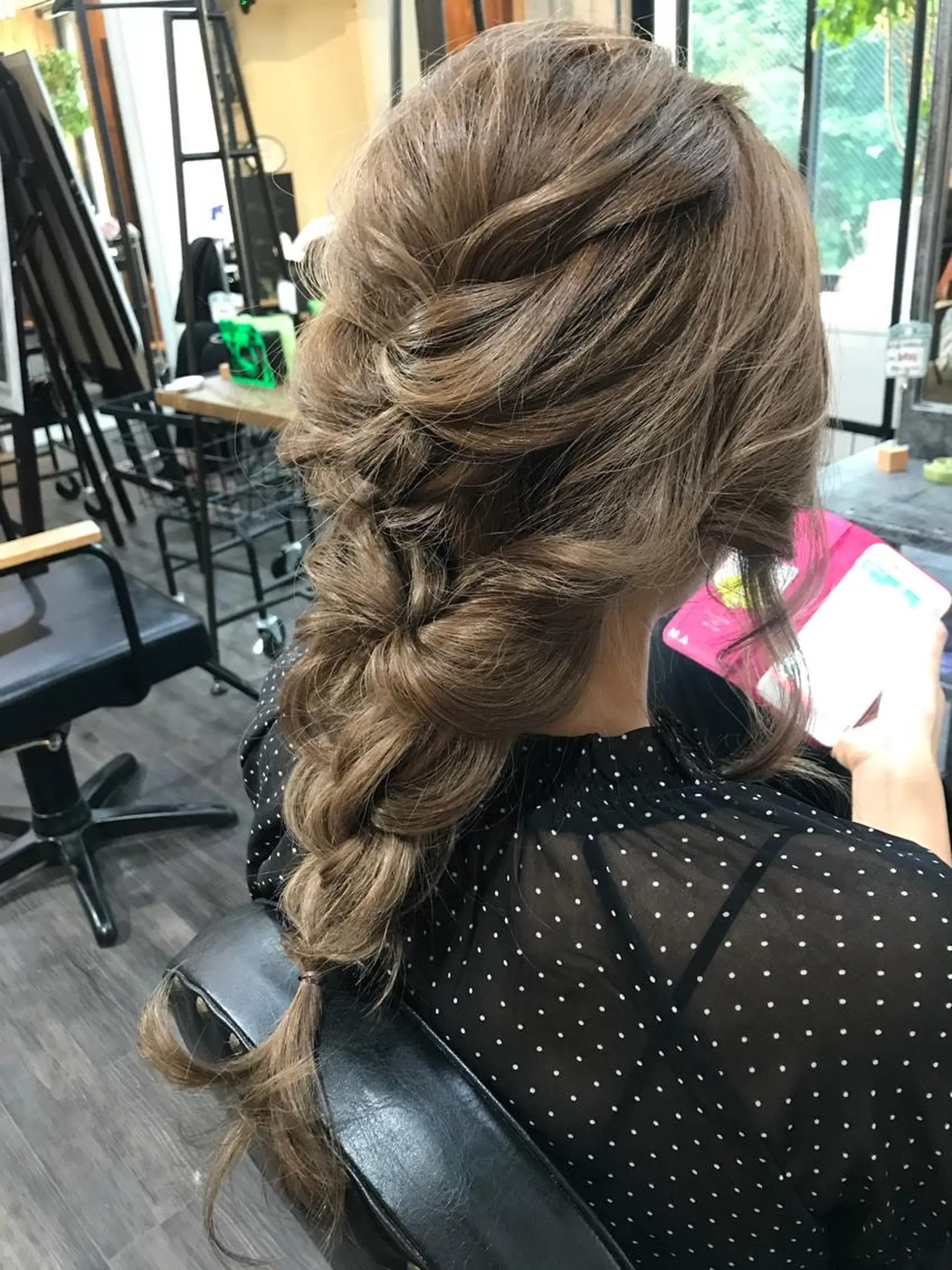 ロング ハイライト 家田 竜のヘアスタイル