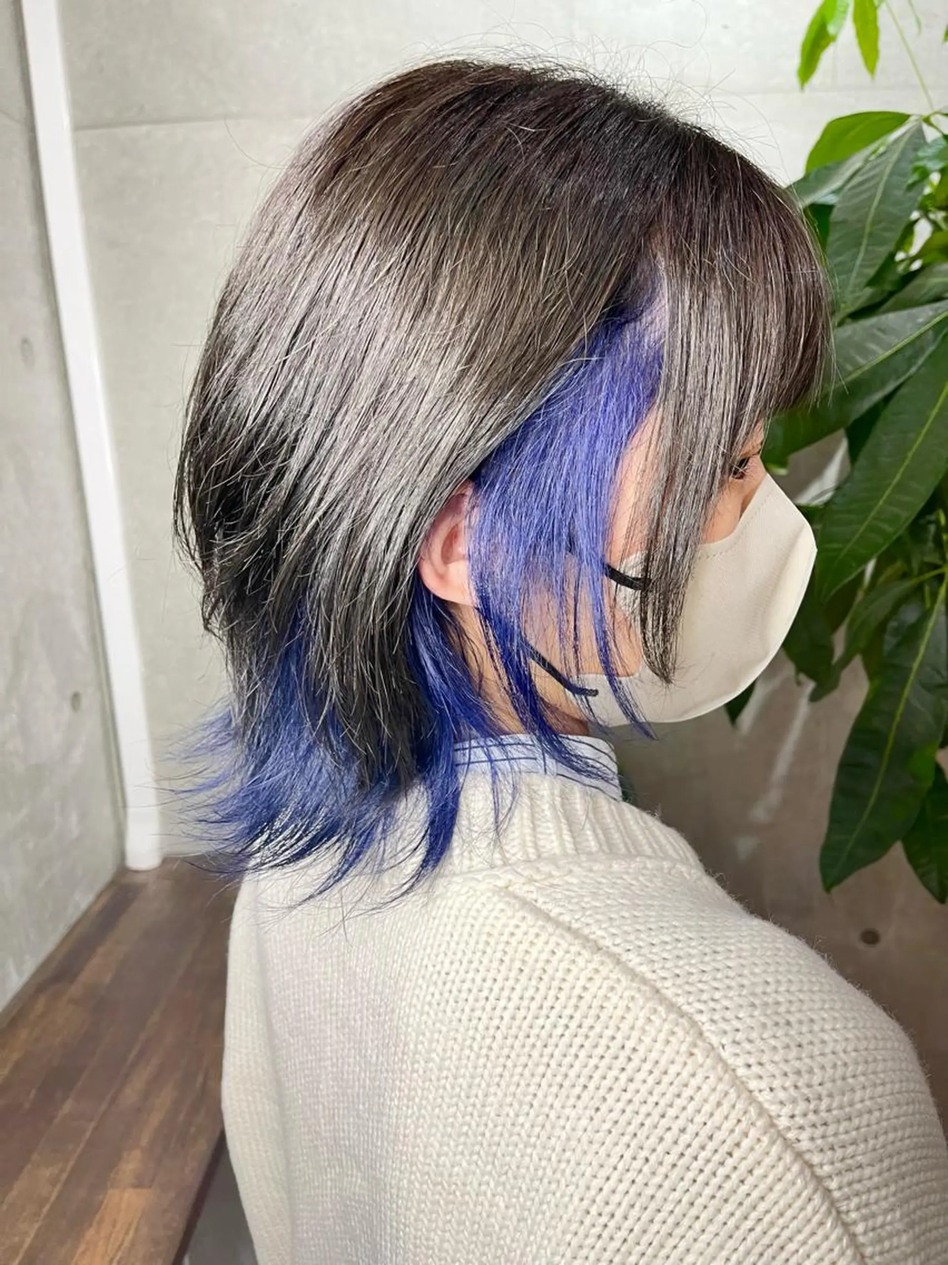 カラー ブルーカラー カット ヘアカラー 名古屋のピンク好き かずくん🦩のヘアスタイル