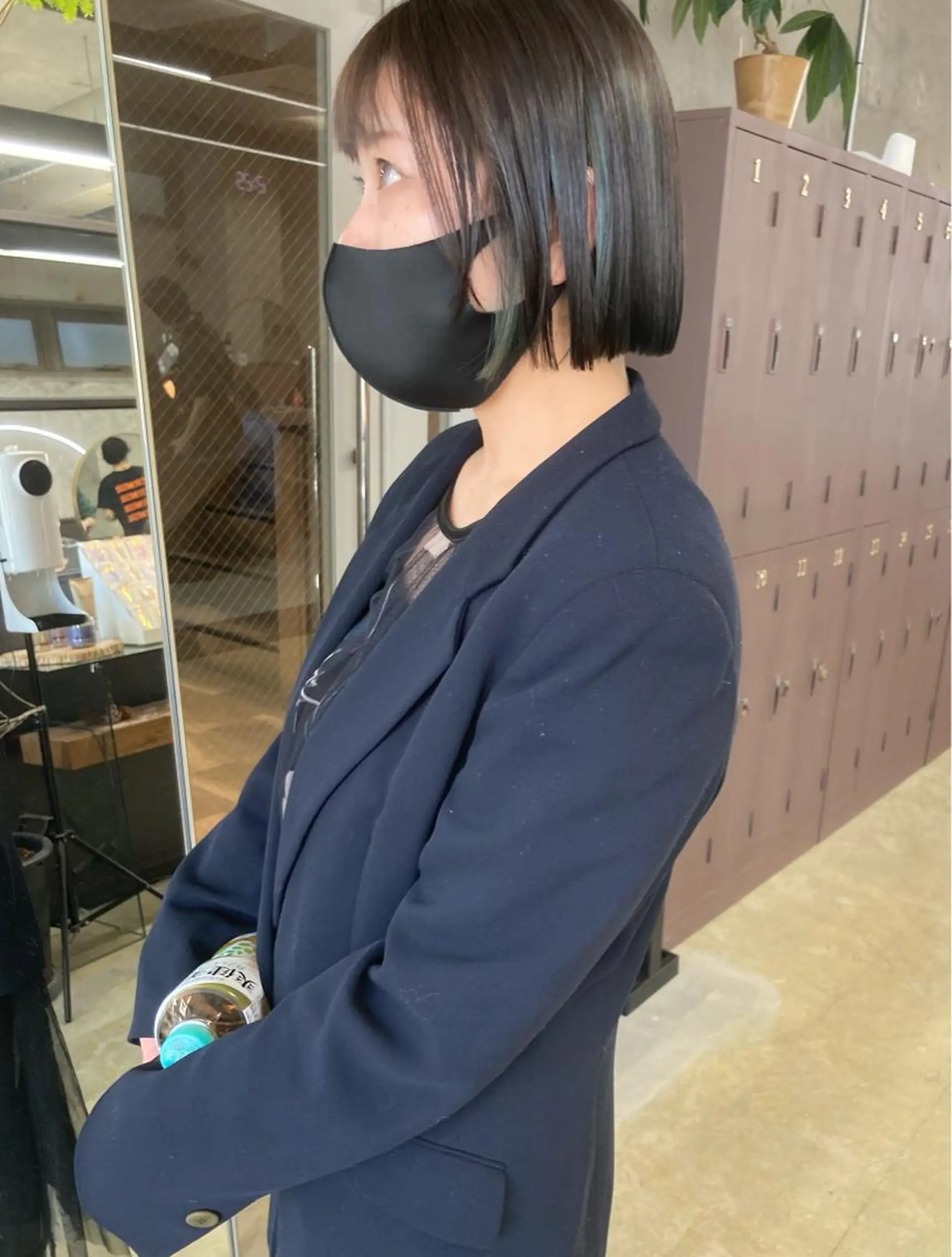 ミディアム カラー インナーカラー ミント ミントグリーン カット ヘアカラー 小木曽智美 /ボブ/ショートのヘアスタイル