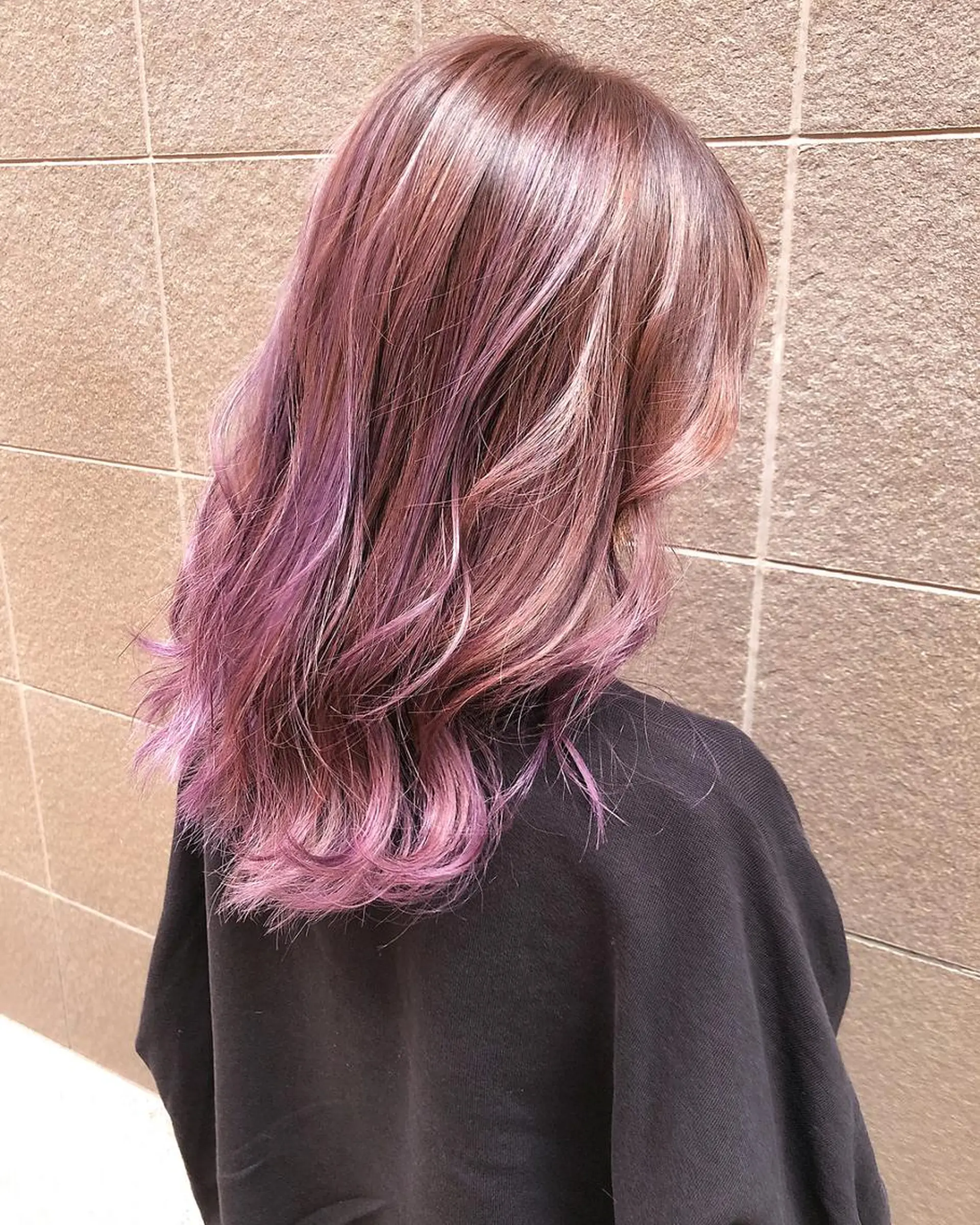 カラー ミディアム ベージュカラー ラベンダーカラー ANGELICA 近鉄奈良店のヘアスタイル