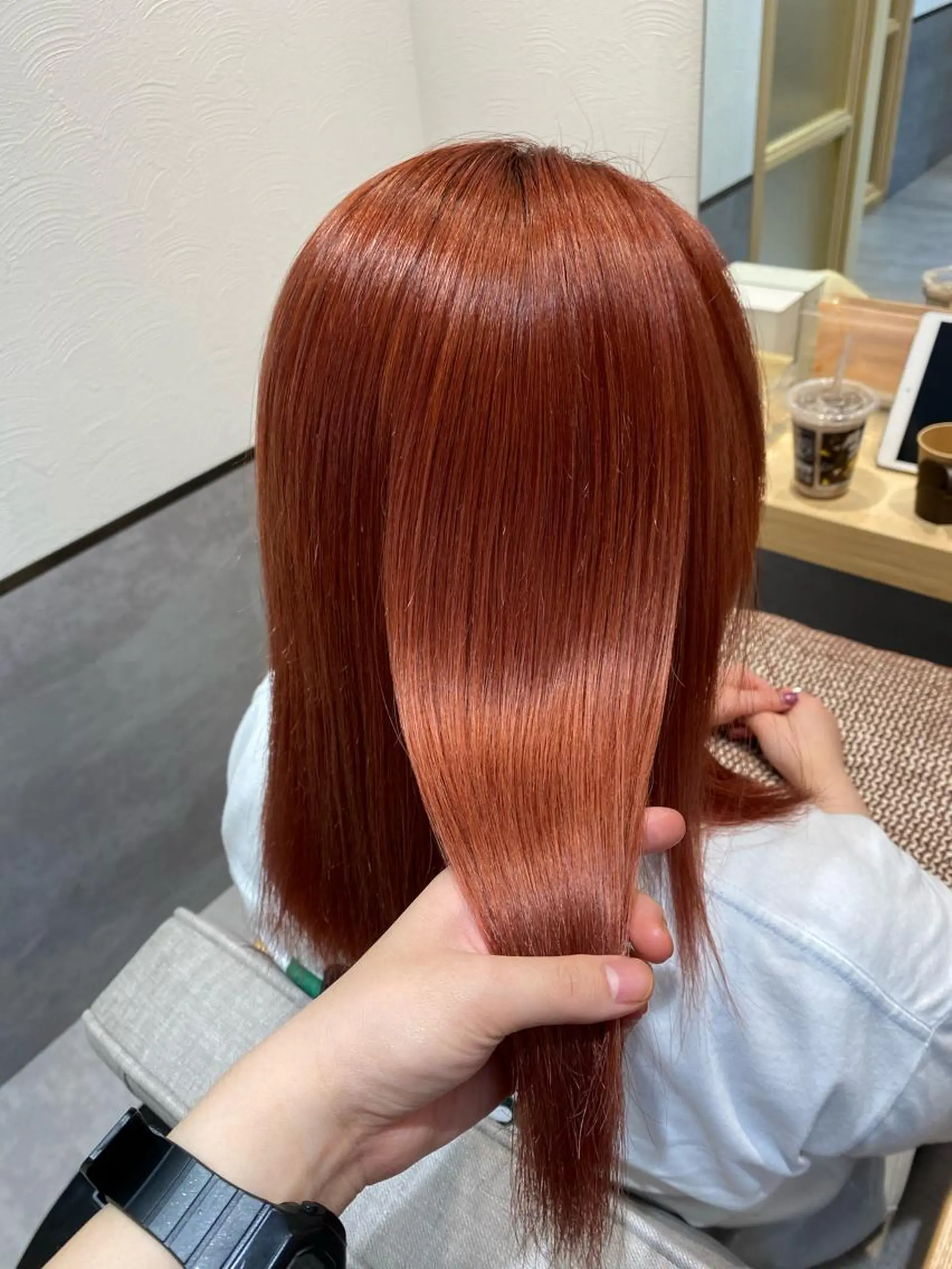 セミロング カラー ヘアカラー やまぐち あやみのヘアスタイル