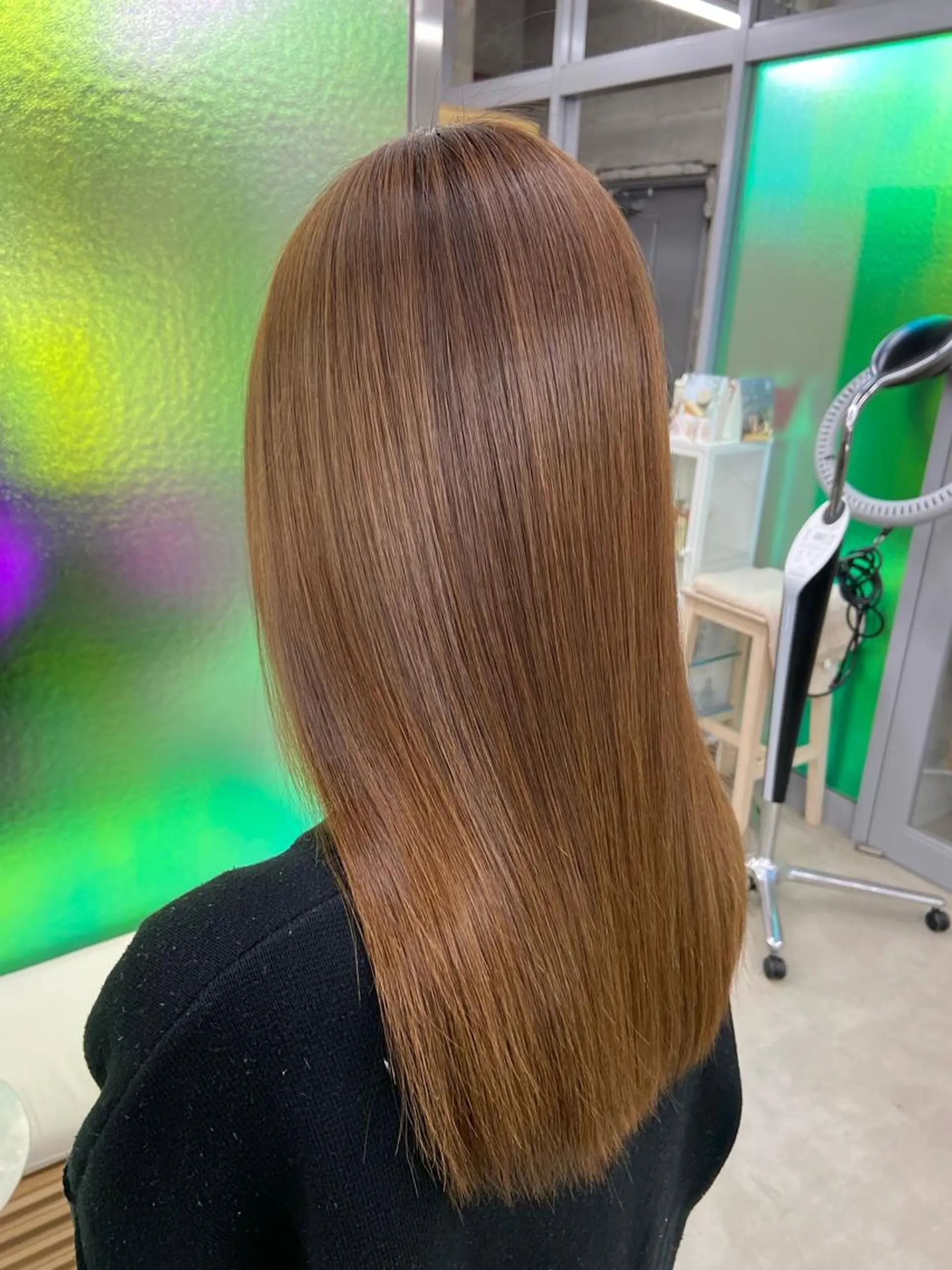 セミロング 縮毛矯正 トリートメント 髪質改善×艶髪 🤍amane🤍のヘアスタイル