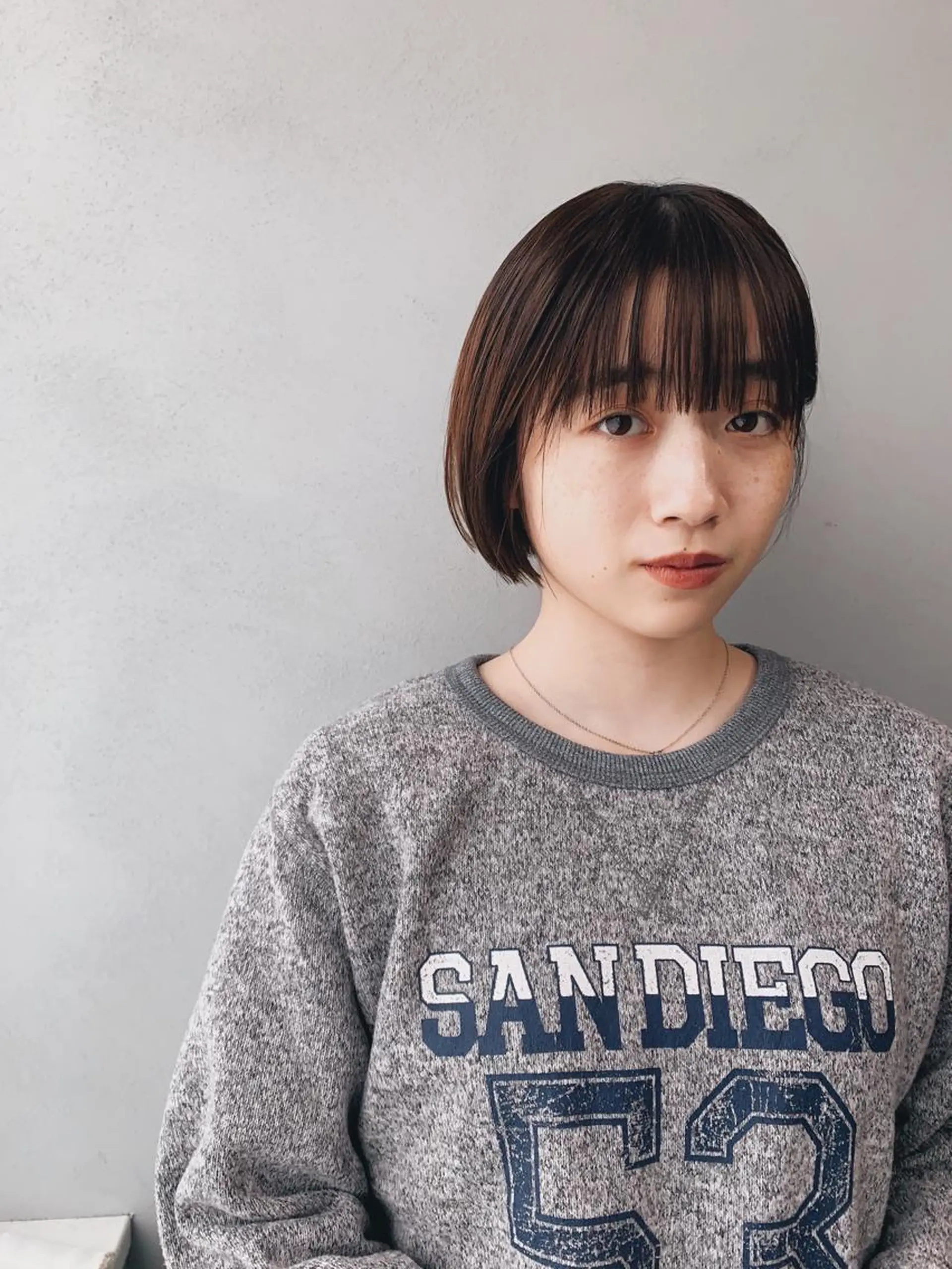 ショート カラー ボブパーマコテ巻き風 パーマNo1深江秀平のヘアスタイル