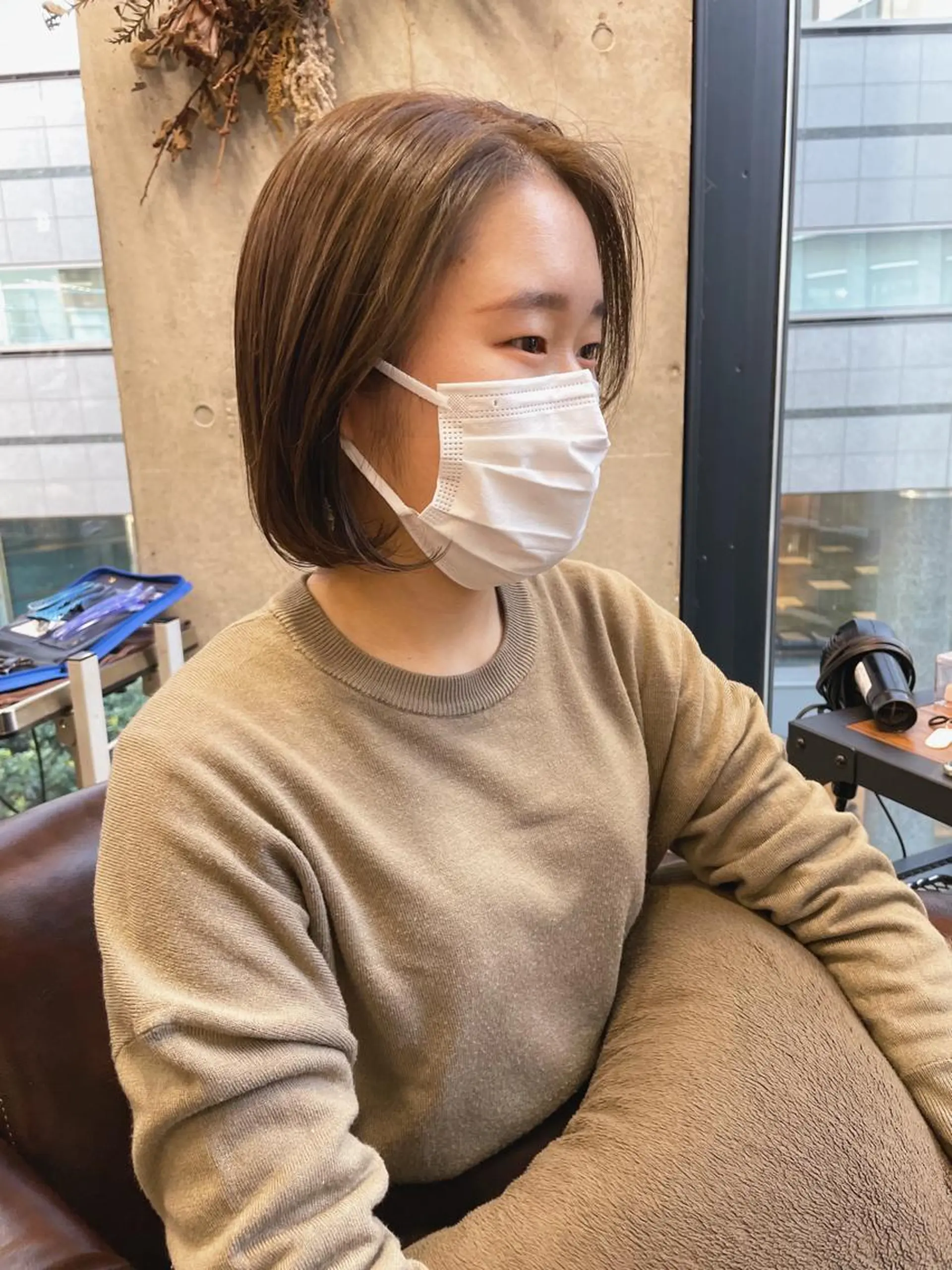 ショート カット ヘアカラー トリートメント 石上 沙也香のヘアスタイル