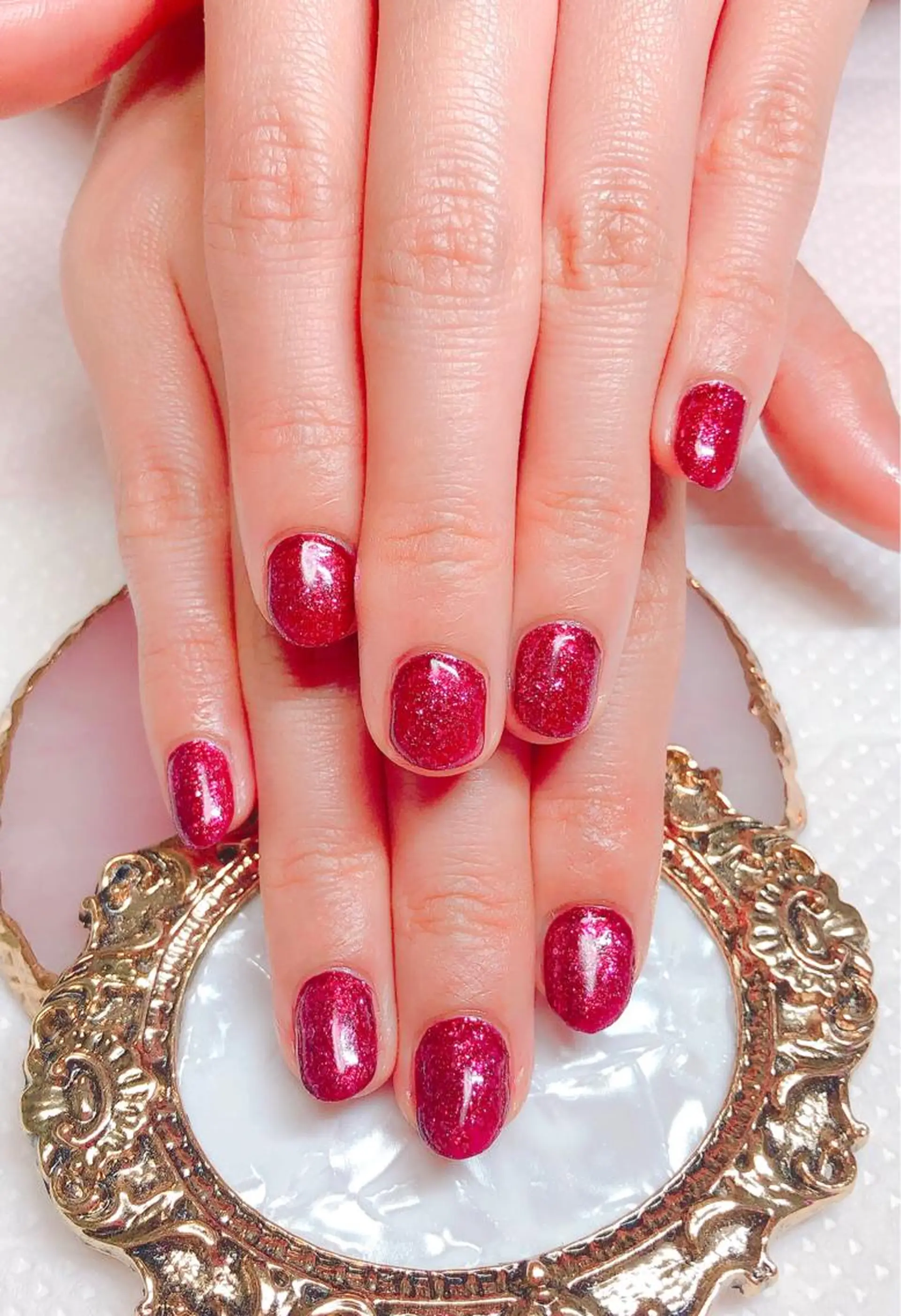 ネイル ワンカラーネイル CROWN プライベートサロンのネイルデザイン