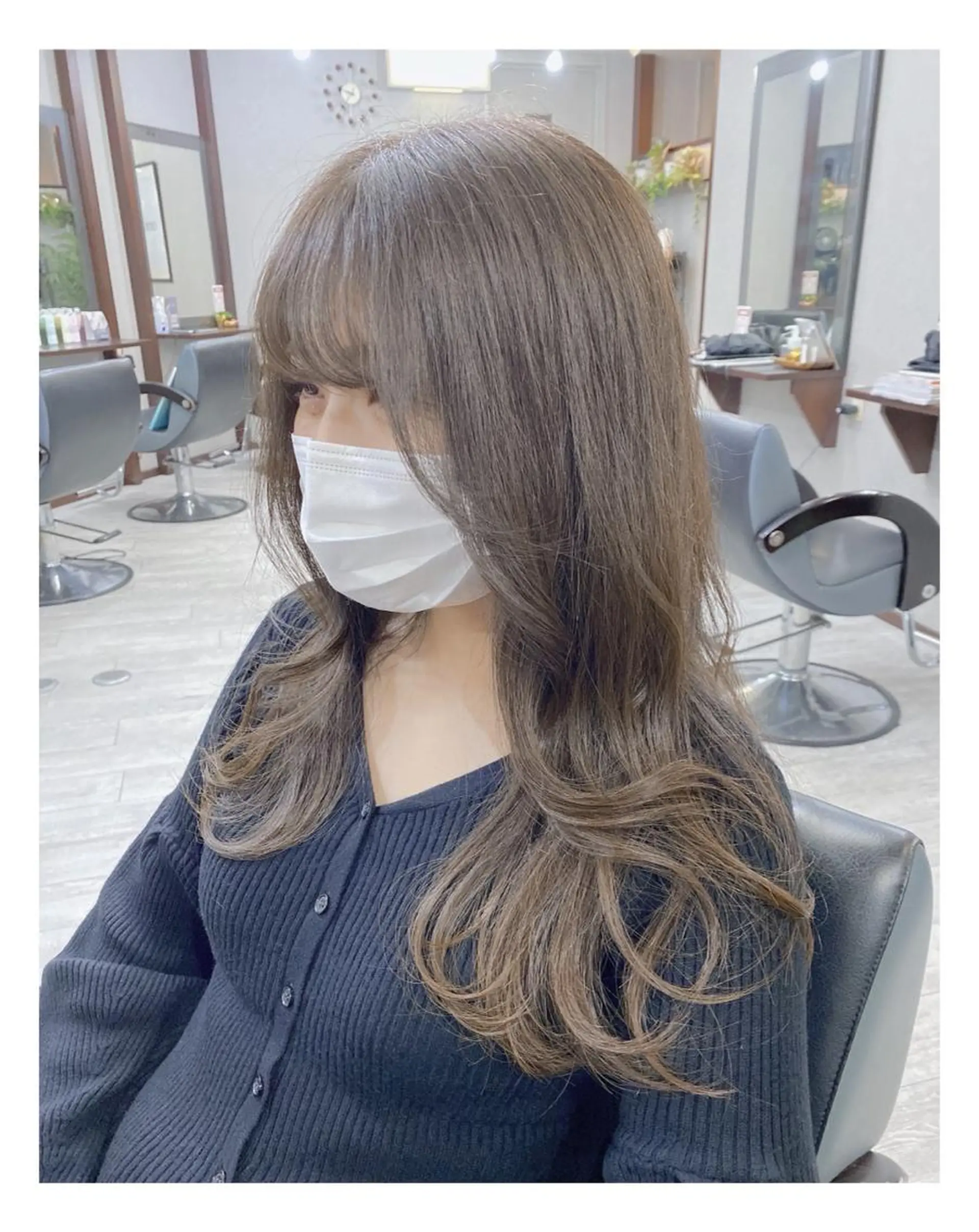 ロング カラー グレージュ ヘアカラー トリートメント ＊横浜駅＊ 金子 誠也のヘアスタイル