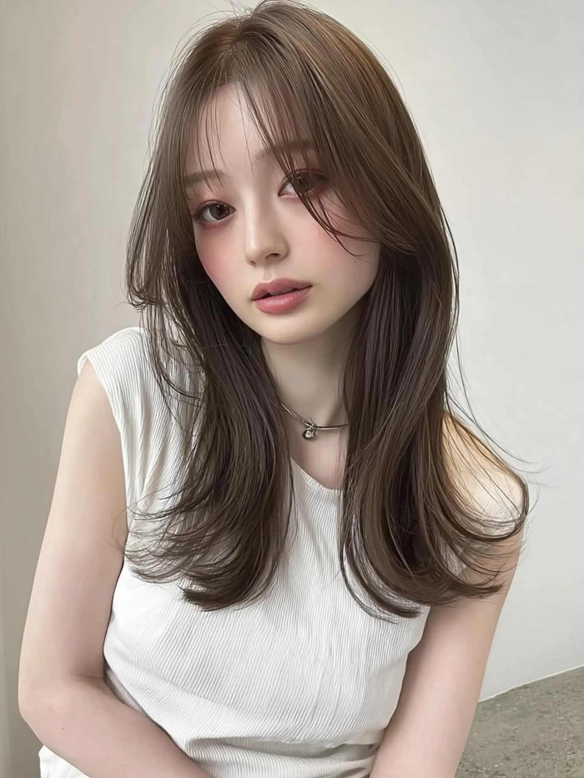 ロング 髪質改善 縮毛矯正 トリートメント 酸熱トリートメント カット ヘアカラー 髪質改善/艶カラー /透明感/石田桃子のヘアスタイル