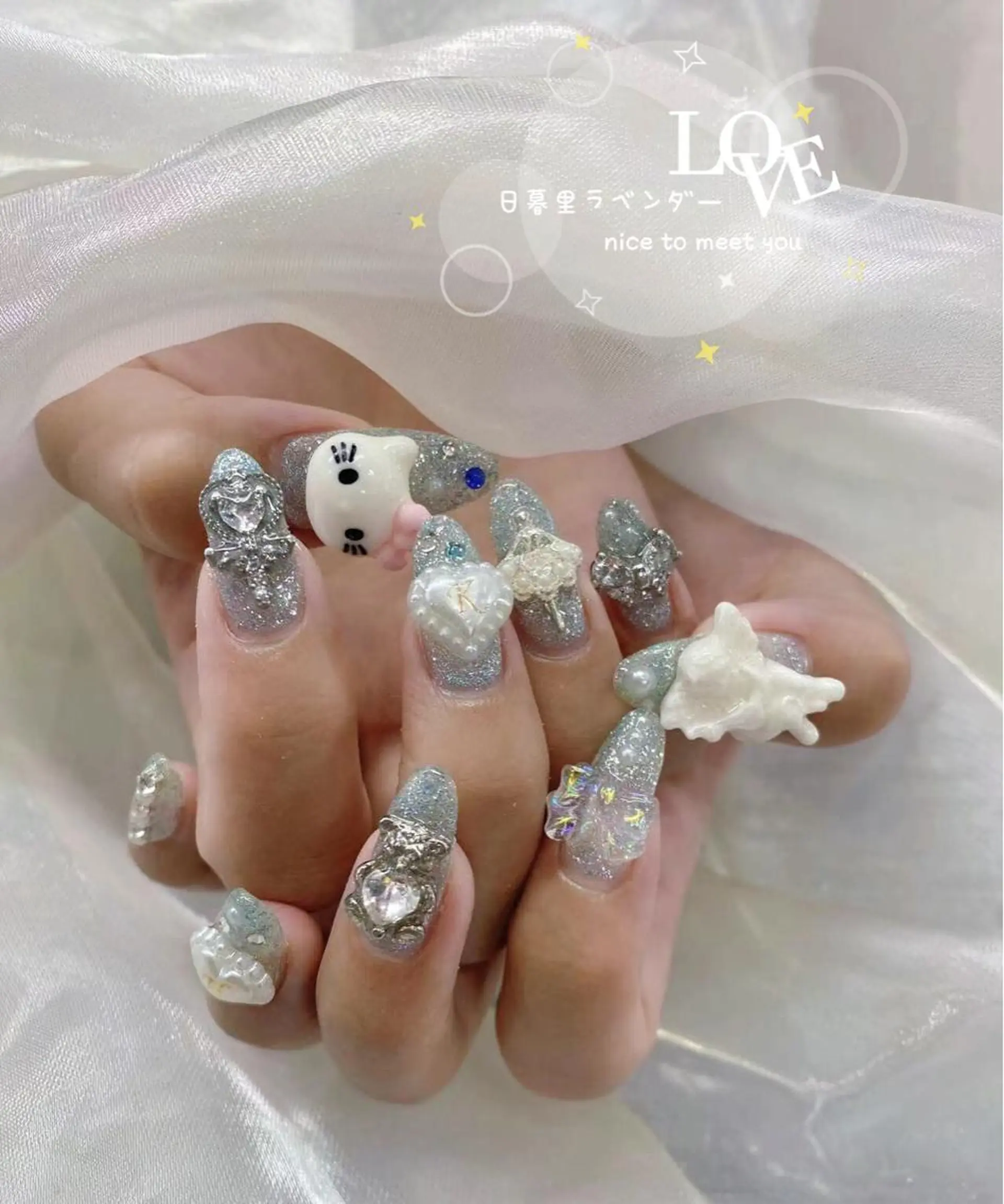 ネイル ラベンダー💖日暮里 ルル💖ネイルのネイルデザイン