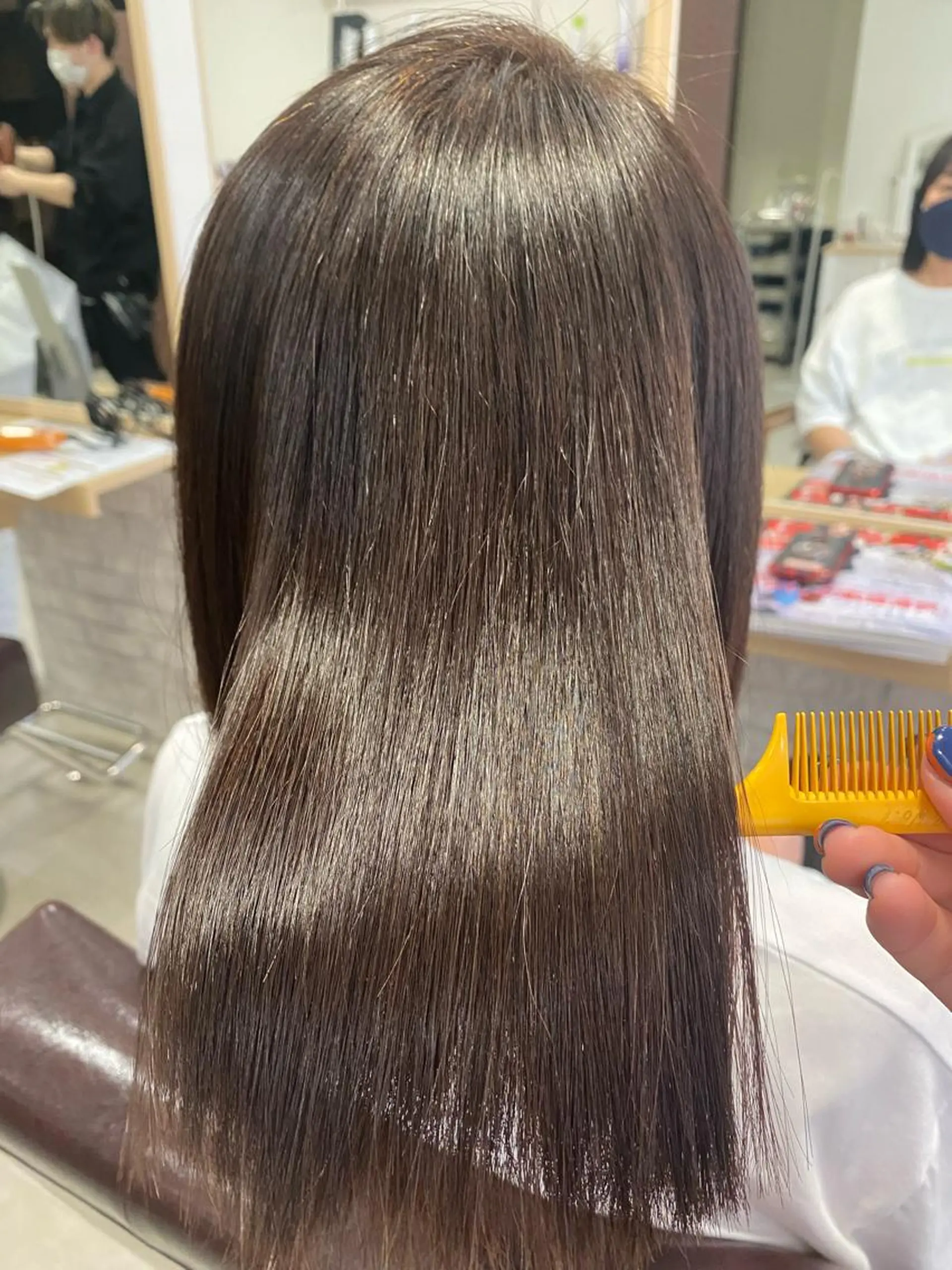 ミディアム 縮毛矯正 トリートメント 🎀髪質改善🎀 Olive南森町のヘアスタイル