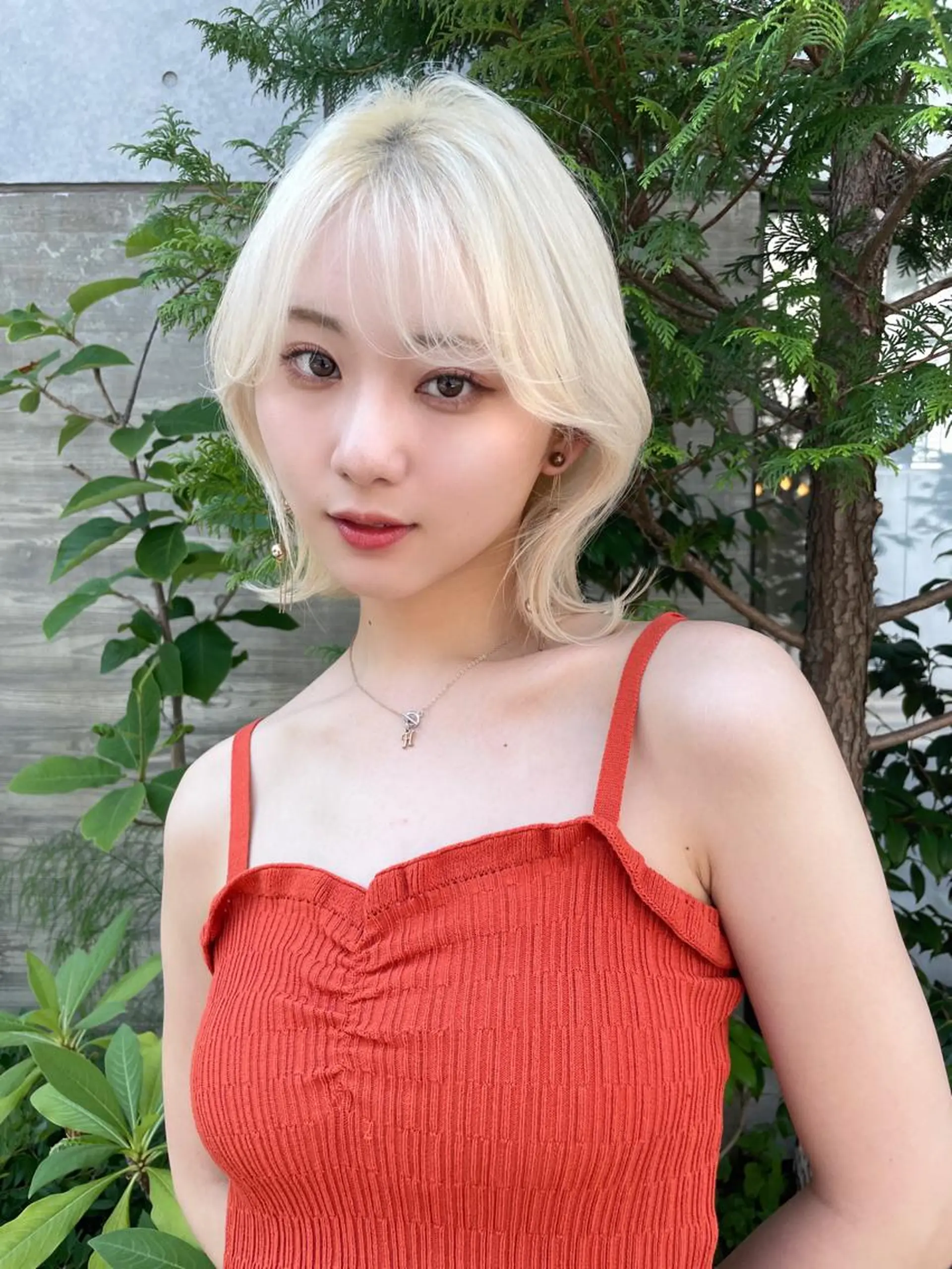 ミディアム カラー 顔周りカット 【オノザワリョウ】のヘアスタイル